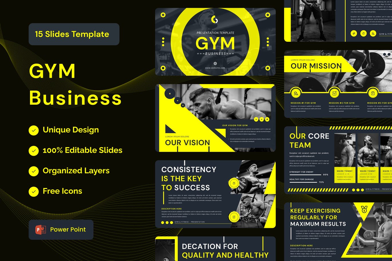 健身房业务介绍PPT模版