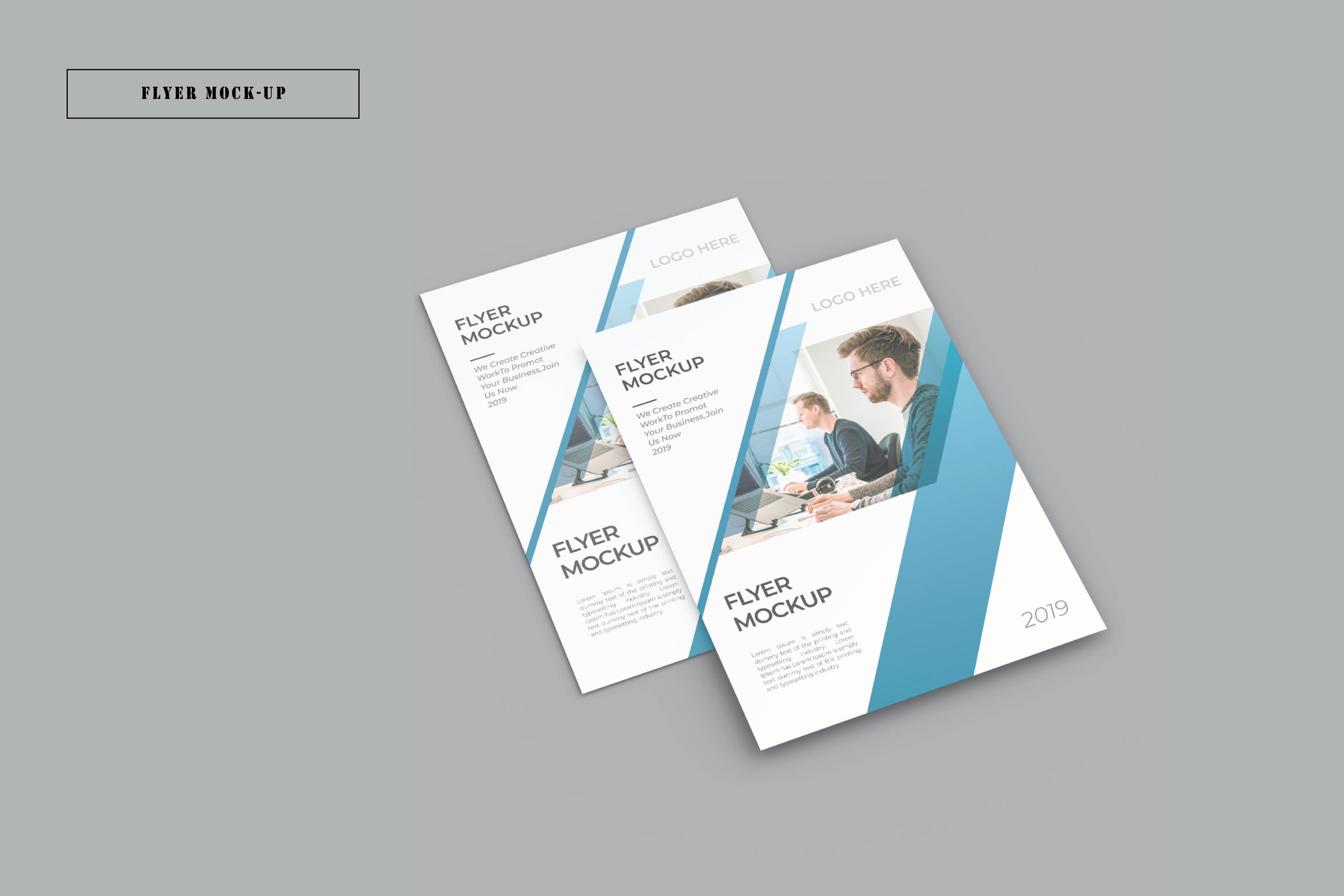 公司海报传单样机模板 Flyer Mockup