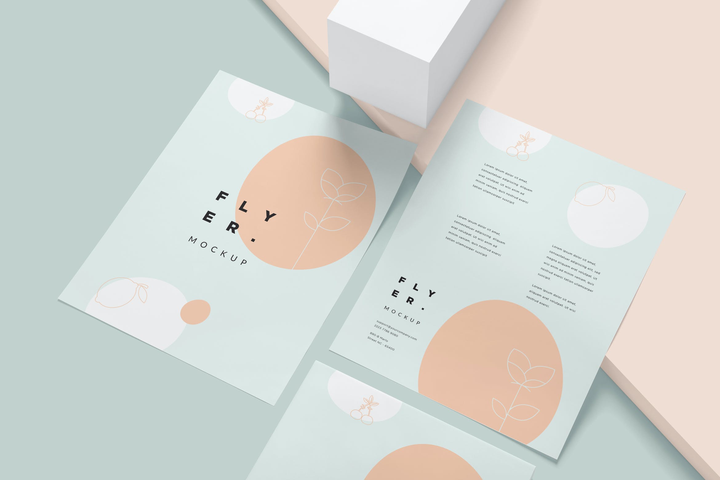 美国信纸尺寸海报传单样机模板 US Letter Size Flyer Mockups