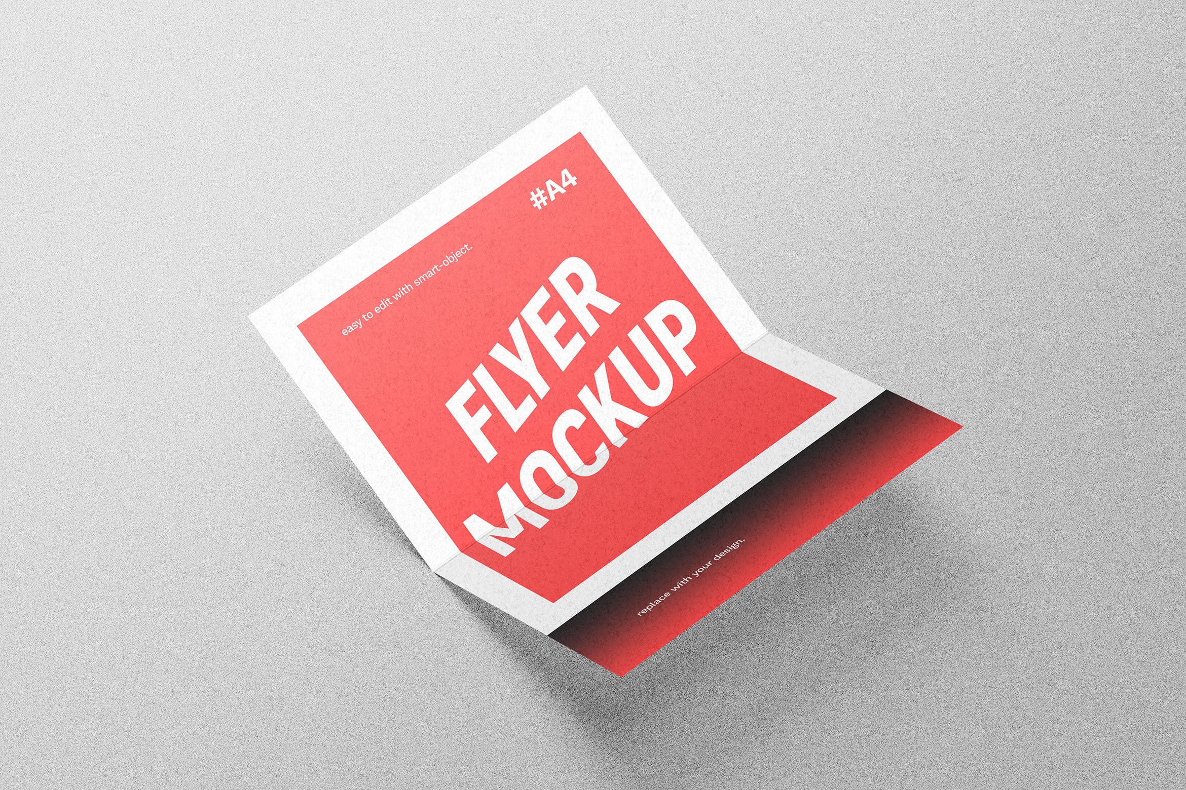 折叠A4海报传单设计样机模板 Flyer Mockup