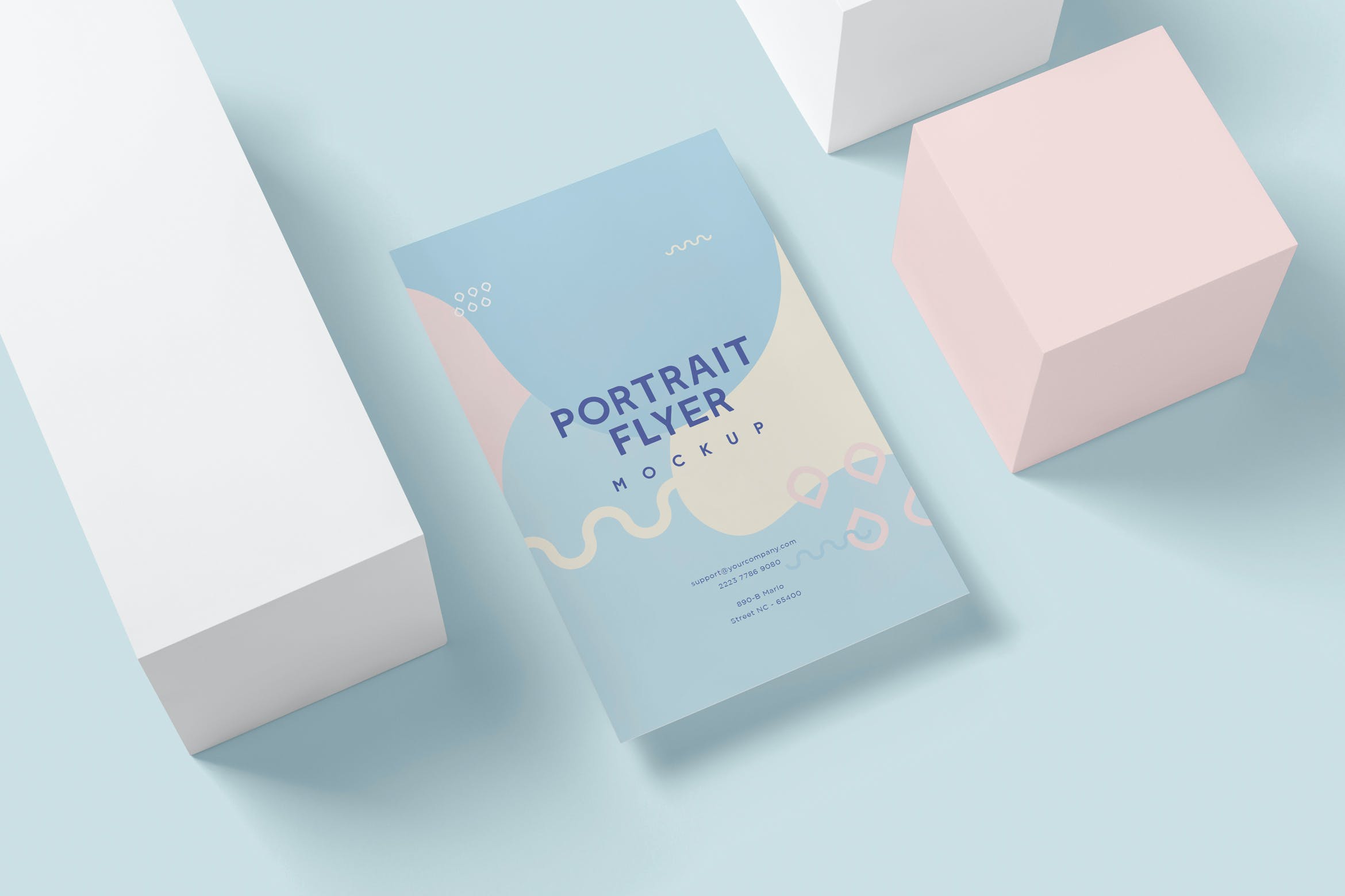 美国信纸规格纸张传单样机 US Half Letter Size Flyer Mockups