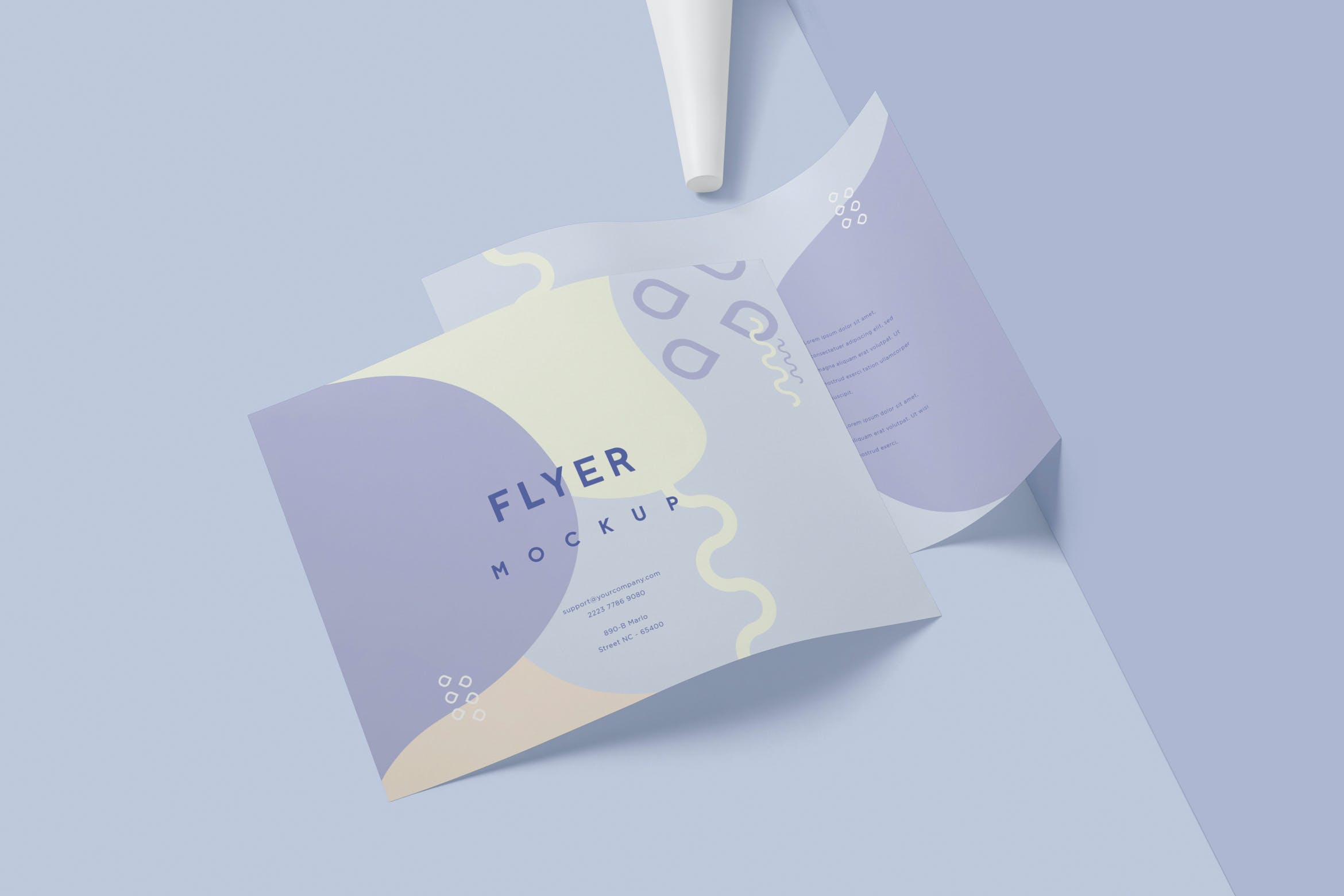 美国信纸横向规格纸张传单样机 US Letter Horizontal Flyer Mockups