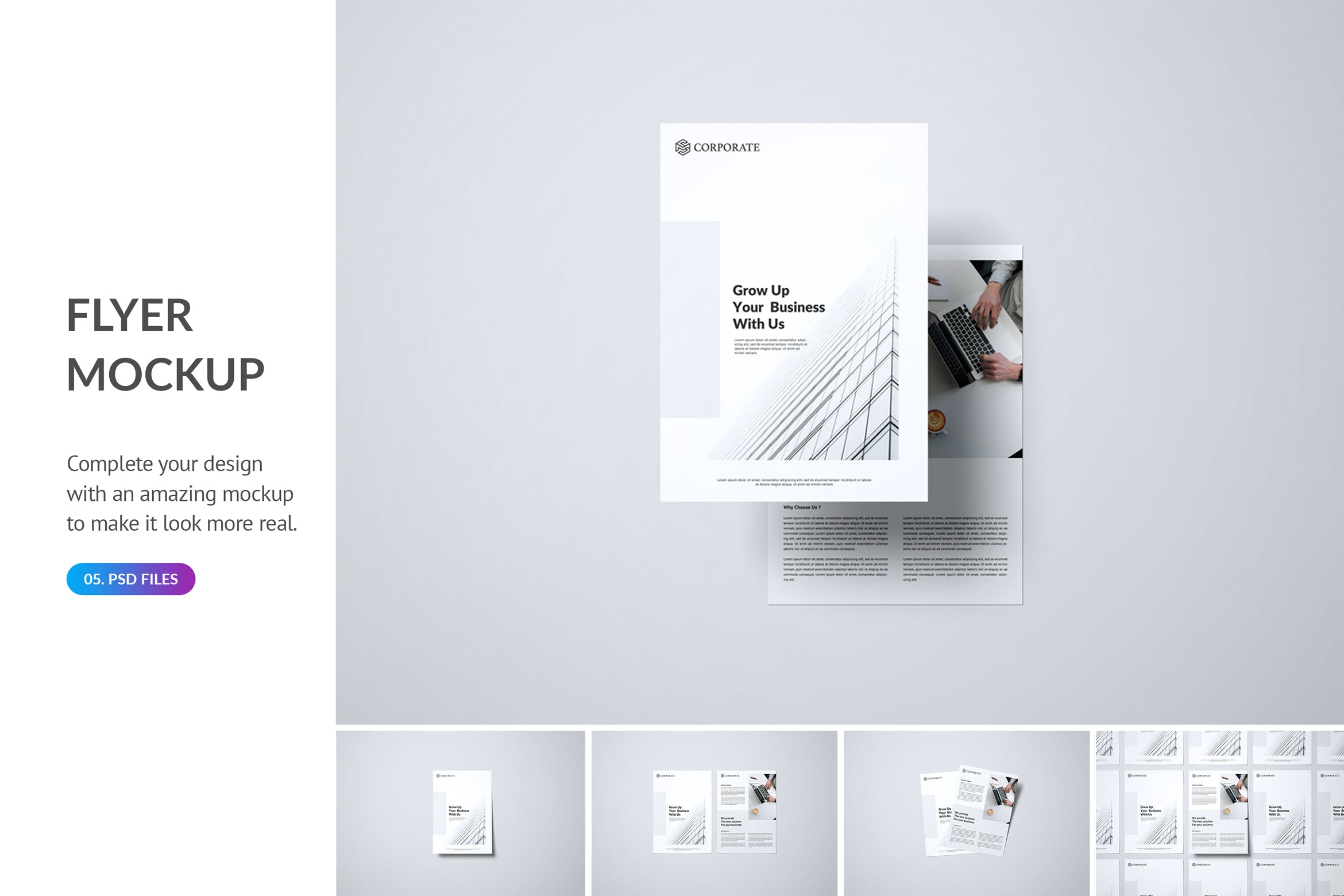 企业海报/宣传单设计样机v2 Flyer Mockup