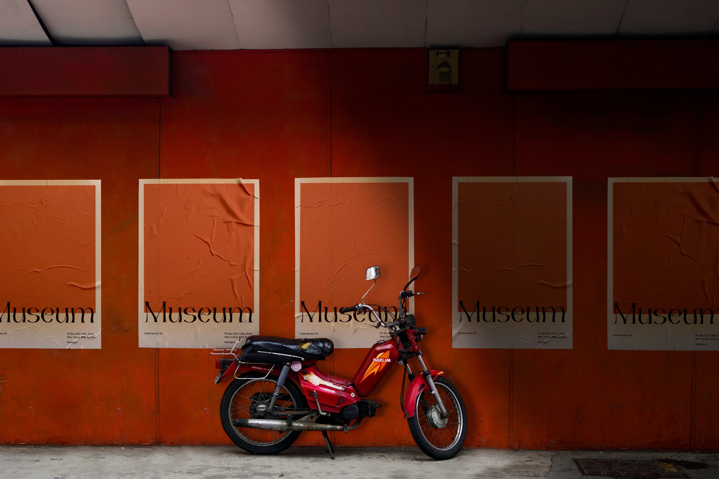 真实场景街道墙体海报展示样机v2 Wall Poster Mockup