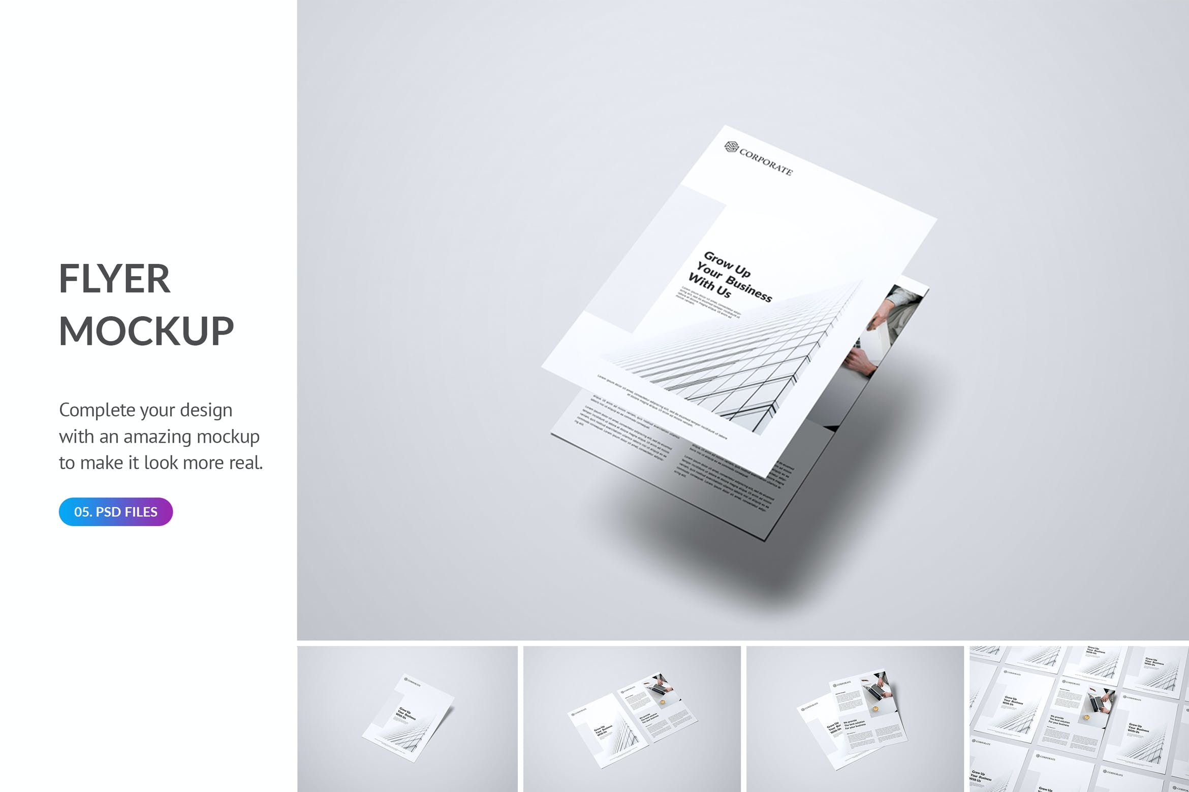 企业海报/宣传单设计样机v3 Flyer Mockup