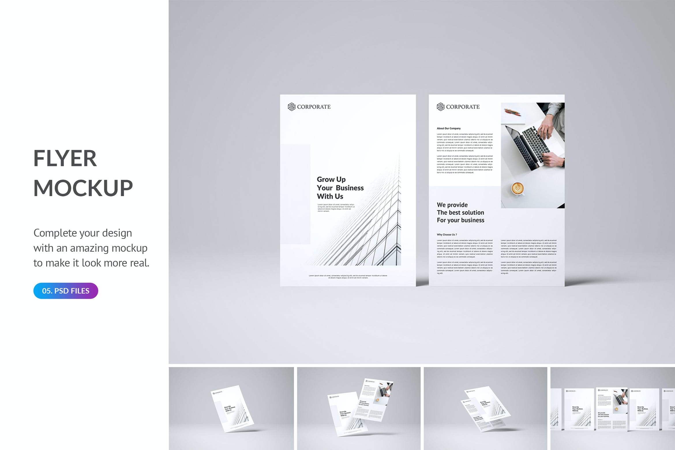 企业海报/宣传单设计样机v1 Flyer Mockup