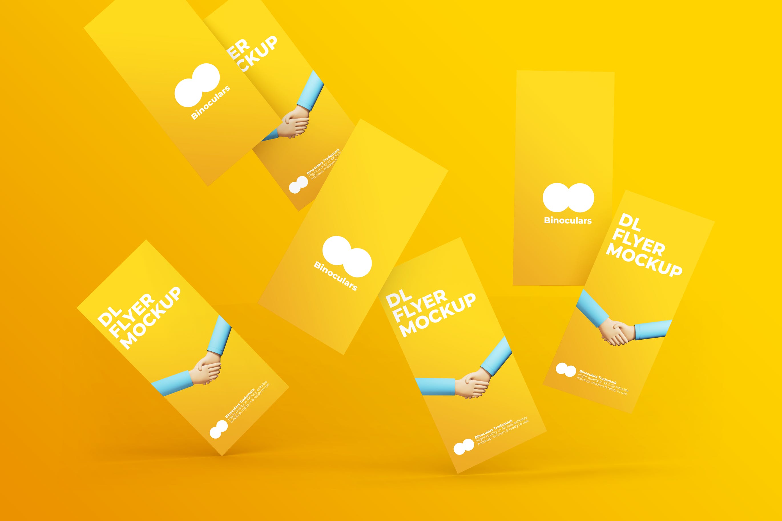 DL尺寸宣传单设计展示样机模板v2 DL Flyer Mockup