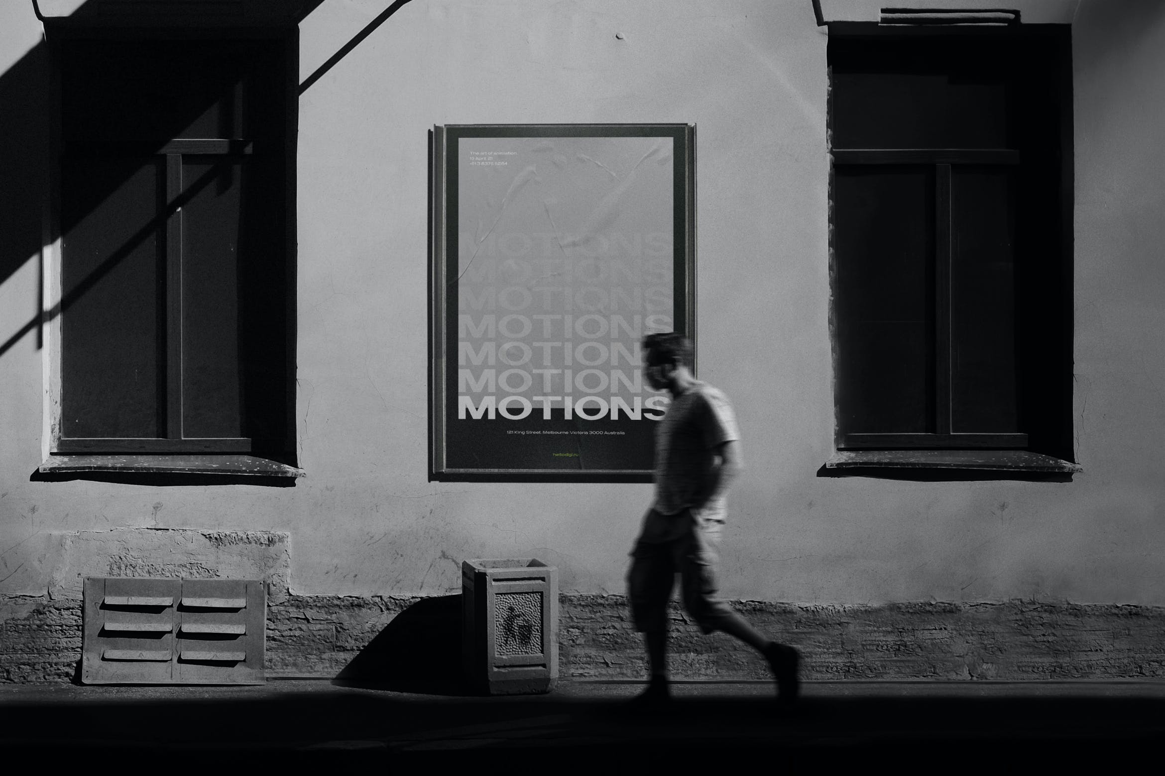 真实场景街道墙体海报展示样机v6 Wall Poster Mockup