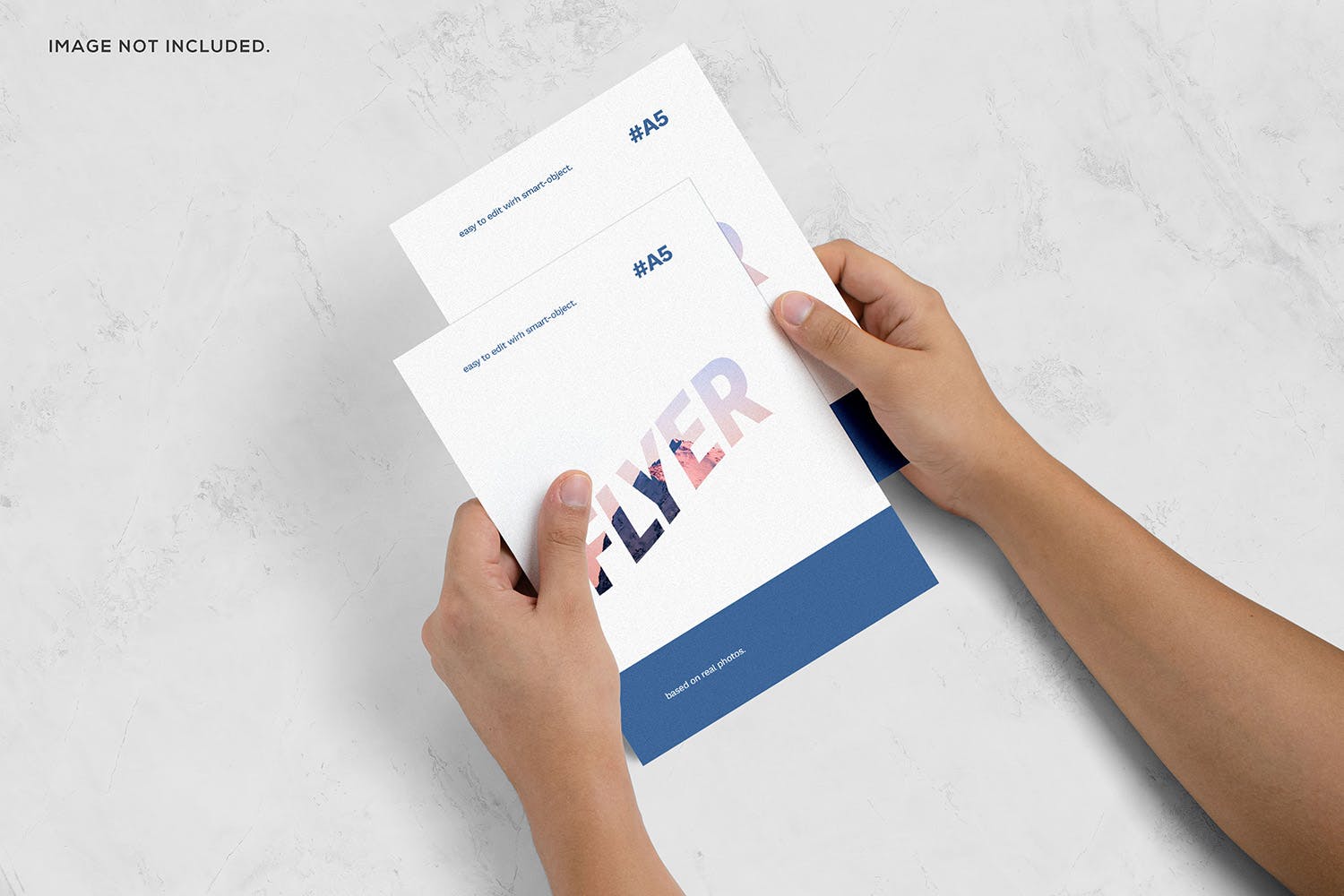 手持广告宣传单效果图样机v1 Flyer Mockup