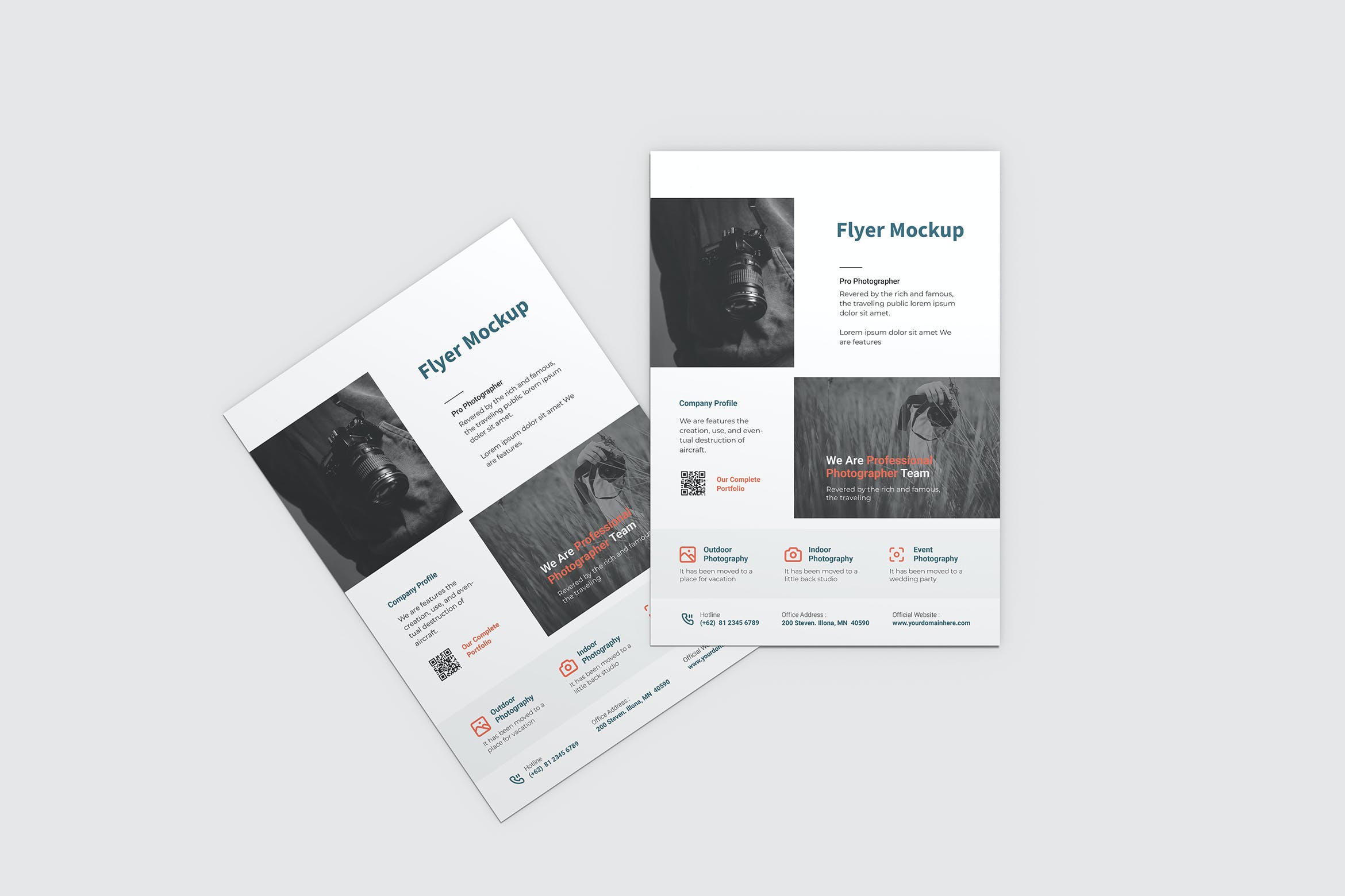 时尚宣传单设计样机 Stylish Flyer Mockup