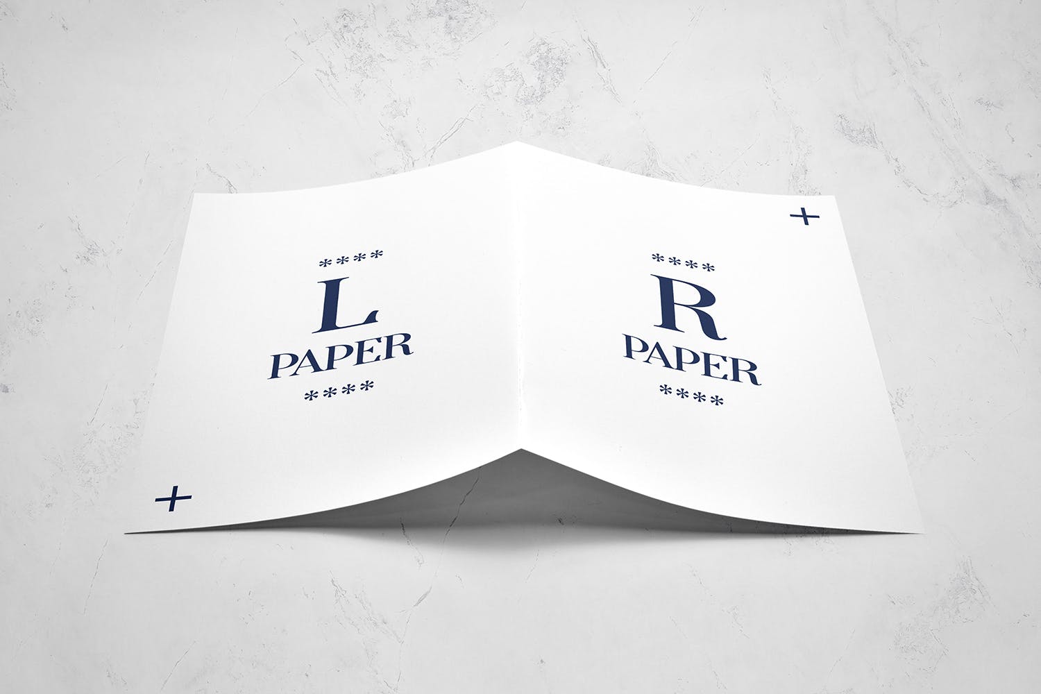 双折页小册子效果图展示样机v2 Bifold Brochure Mockup