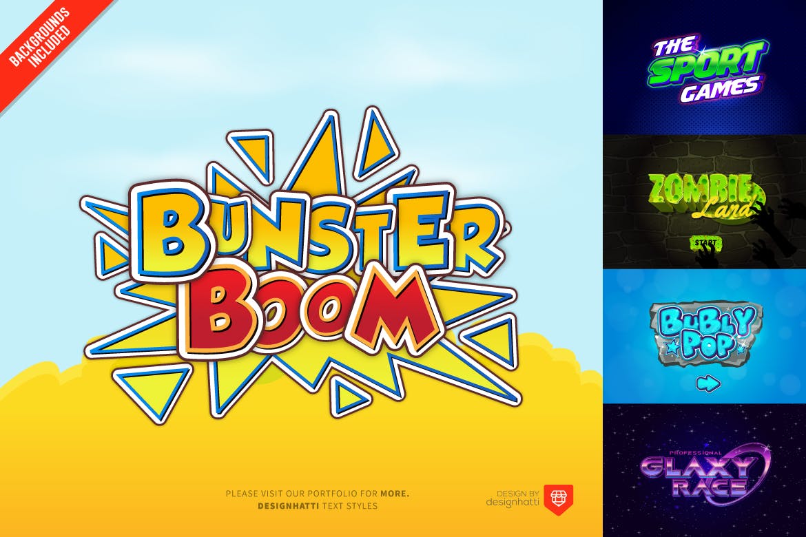 时尚高端可爱多用类型的3D立体字illustrator矢量字体设计图层样式集合-AI