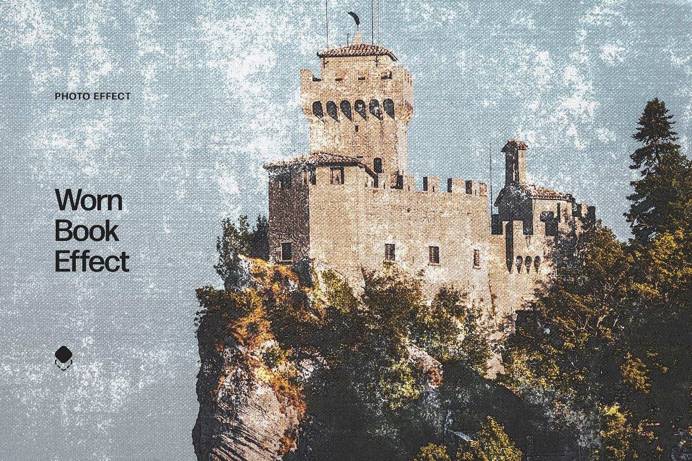 破旧的书本照片效果