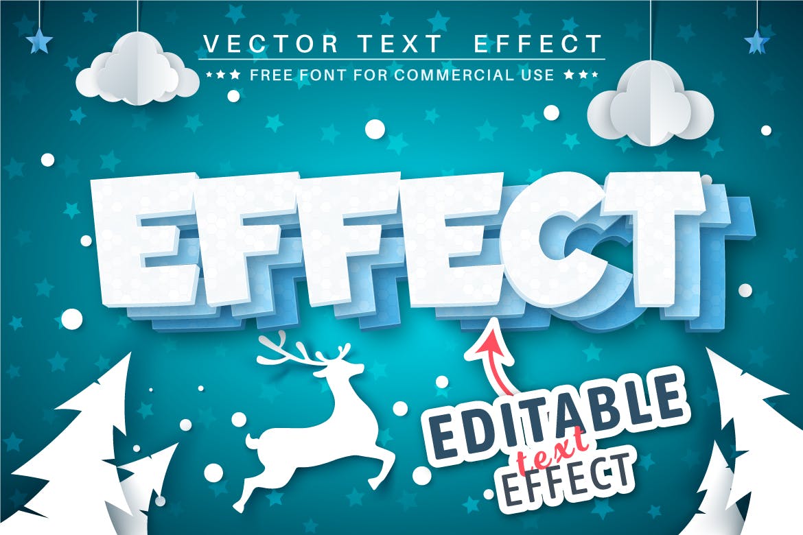 冰雪风格PS字体图层样式下载（PSD）