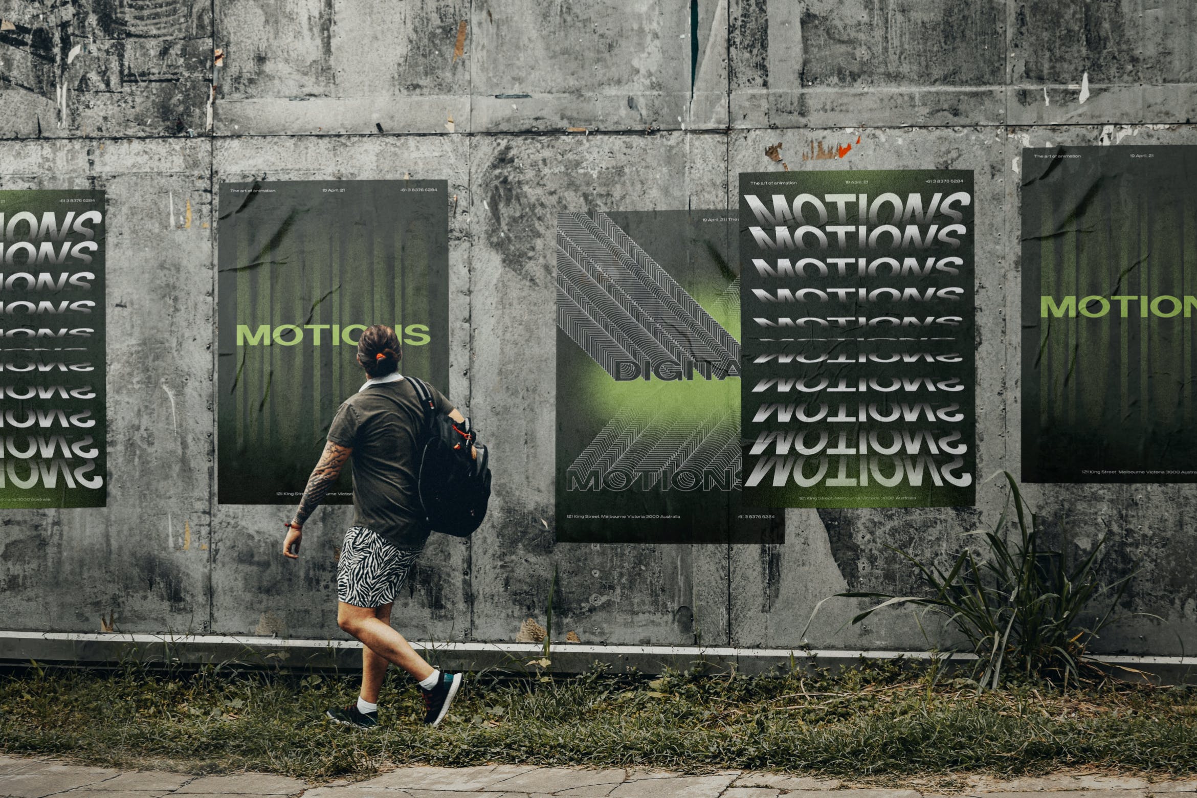 真实场景海报展示样机 Wall Poster Mockup