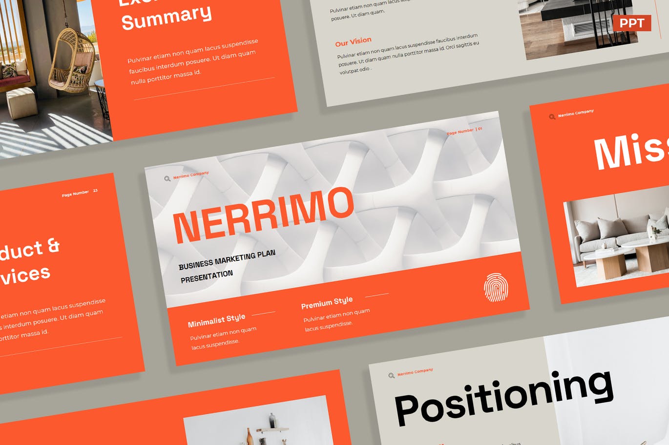 橘红色年会庆典年度总结跨年公司营销策略PPT模板