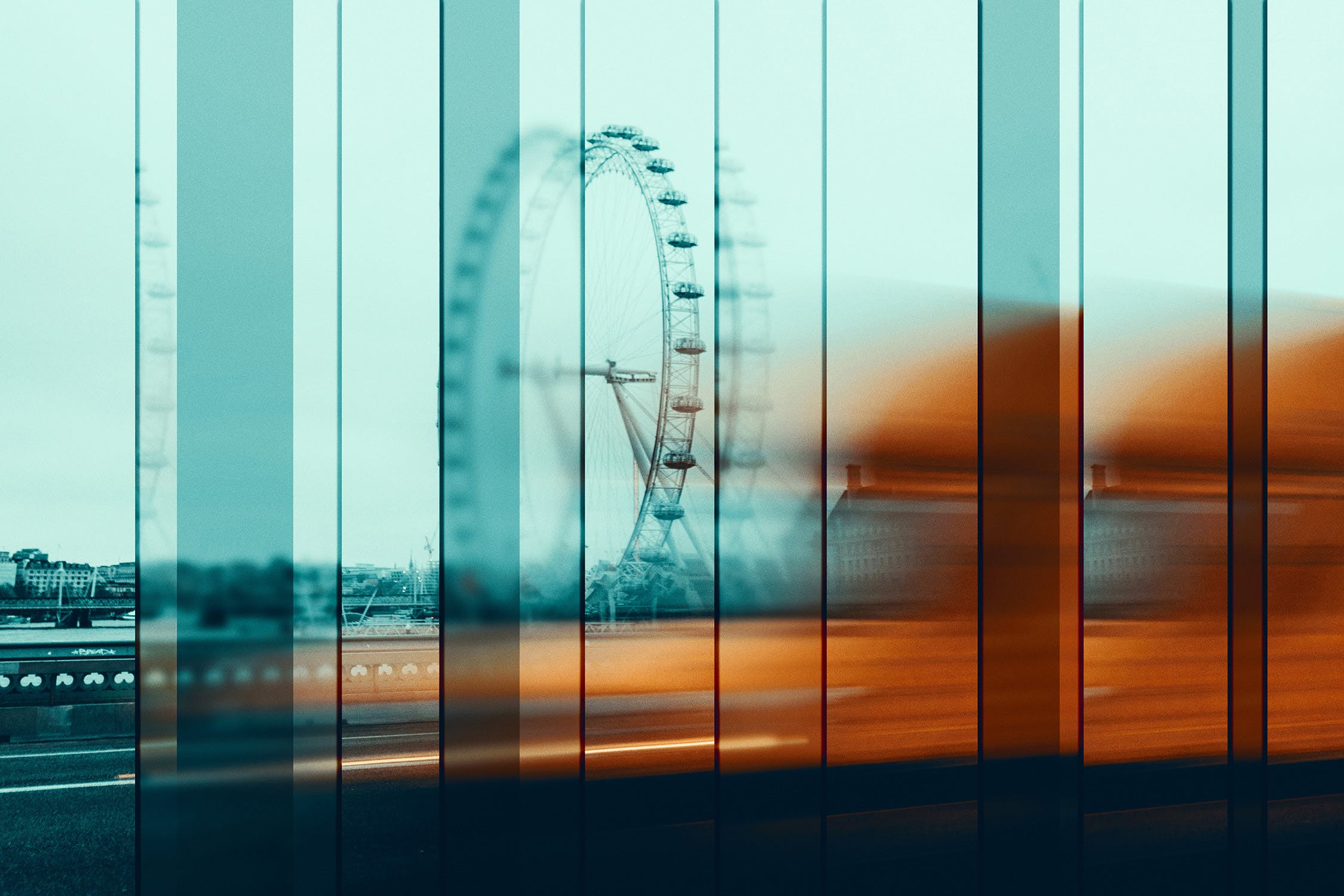 条形镜面摄影效果样式