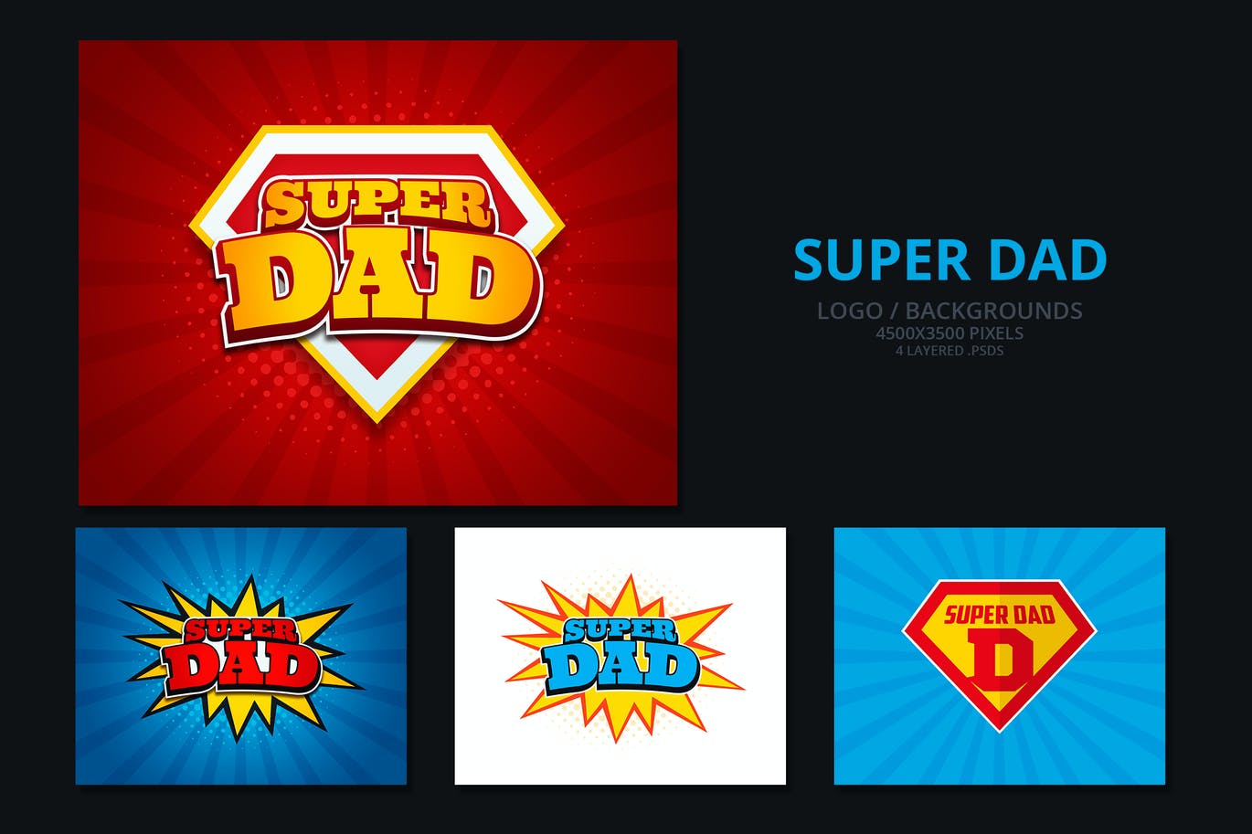 超人爸爸父亲节立体字图层样式