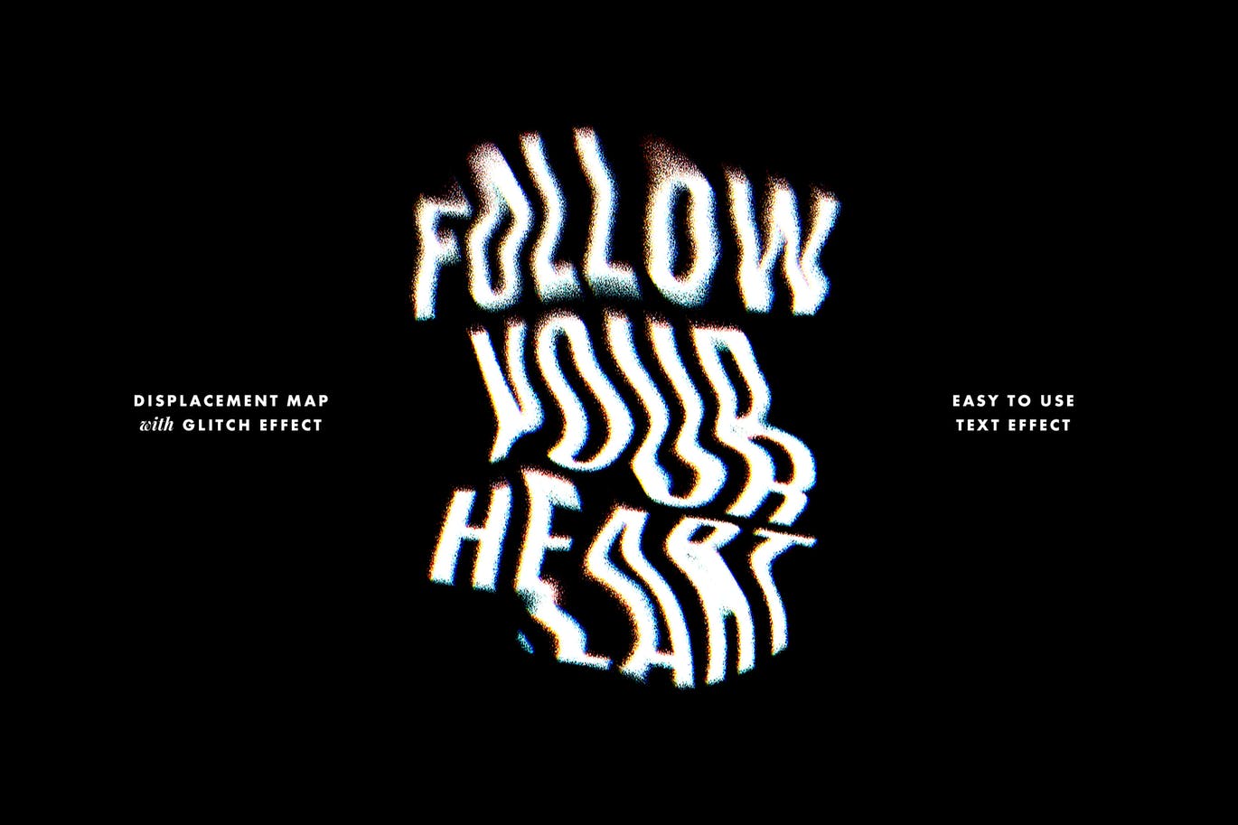 时尚高端抖音小故障风格烟雾效果文字图层样式