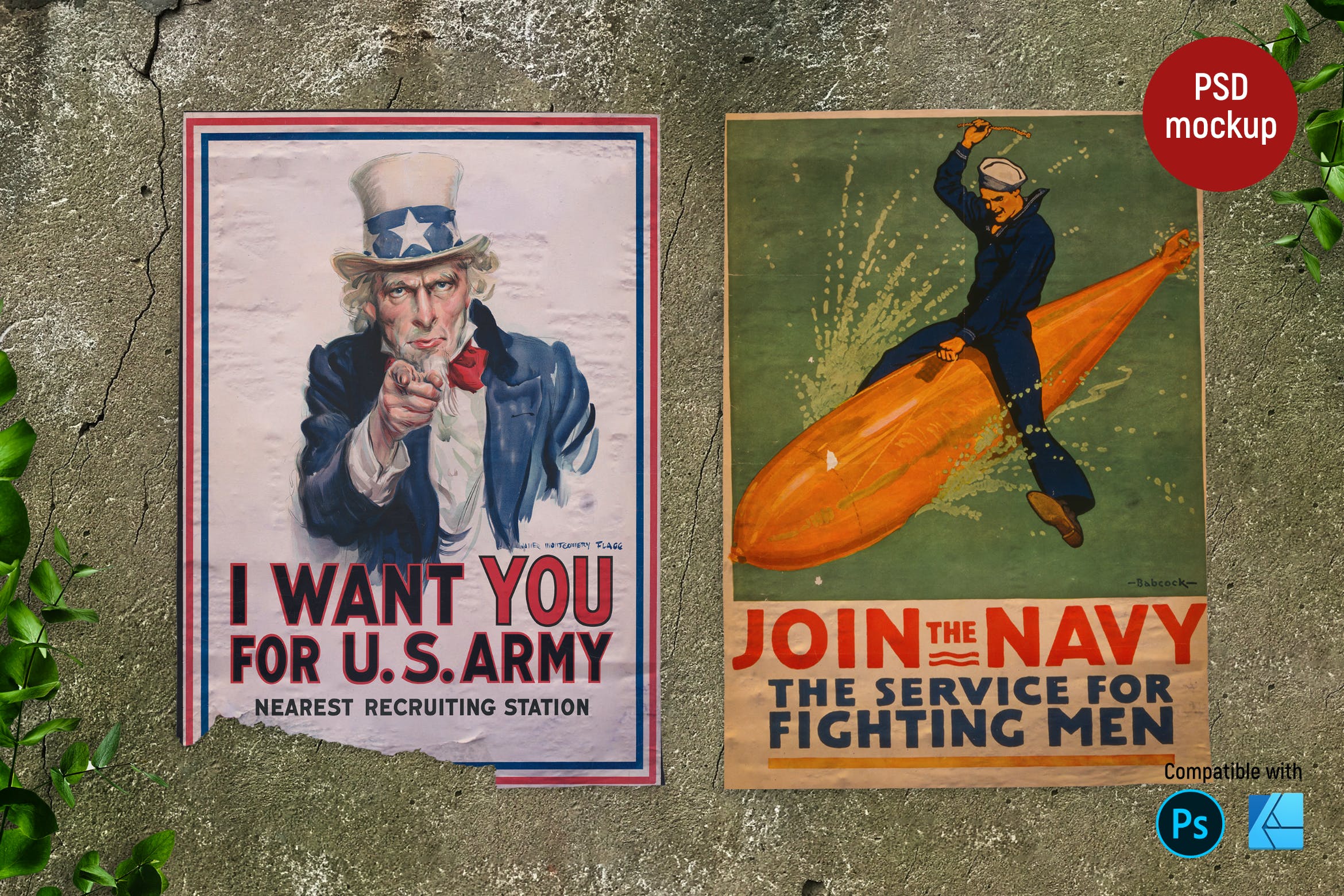 街道墙粘贴海报展示样机 Street Wall Poster Mockup