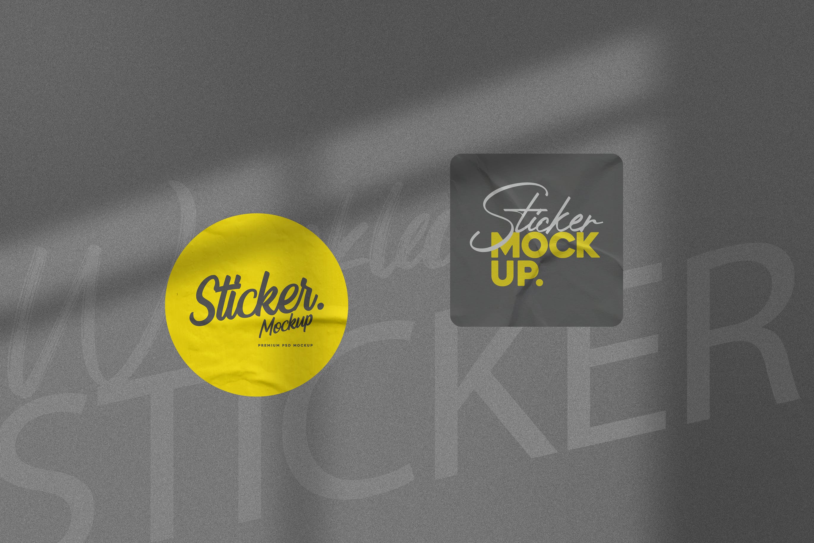 产品包装标签贴纸样机 Sticker Mockup