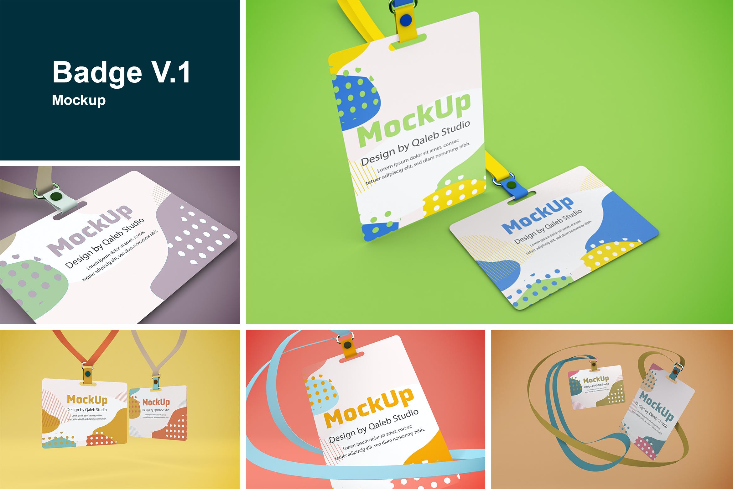 工作证/工牌品牌设计样机v1 Badge V.1 Mockup