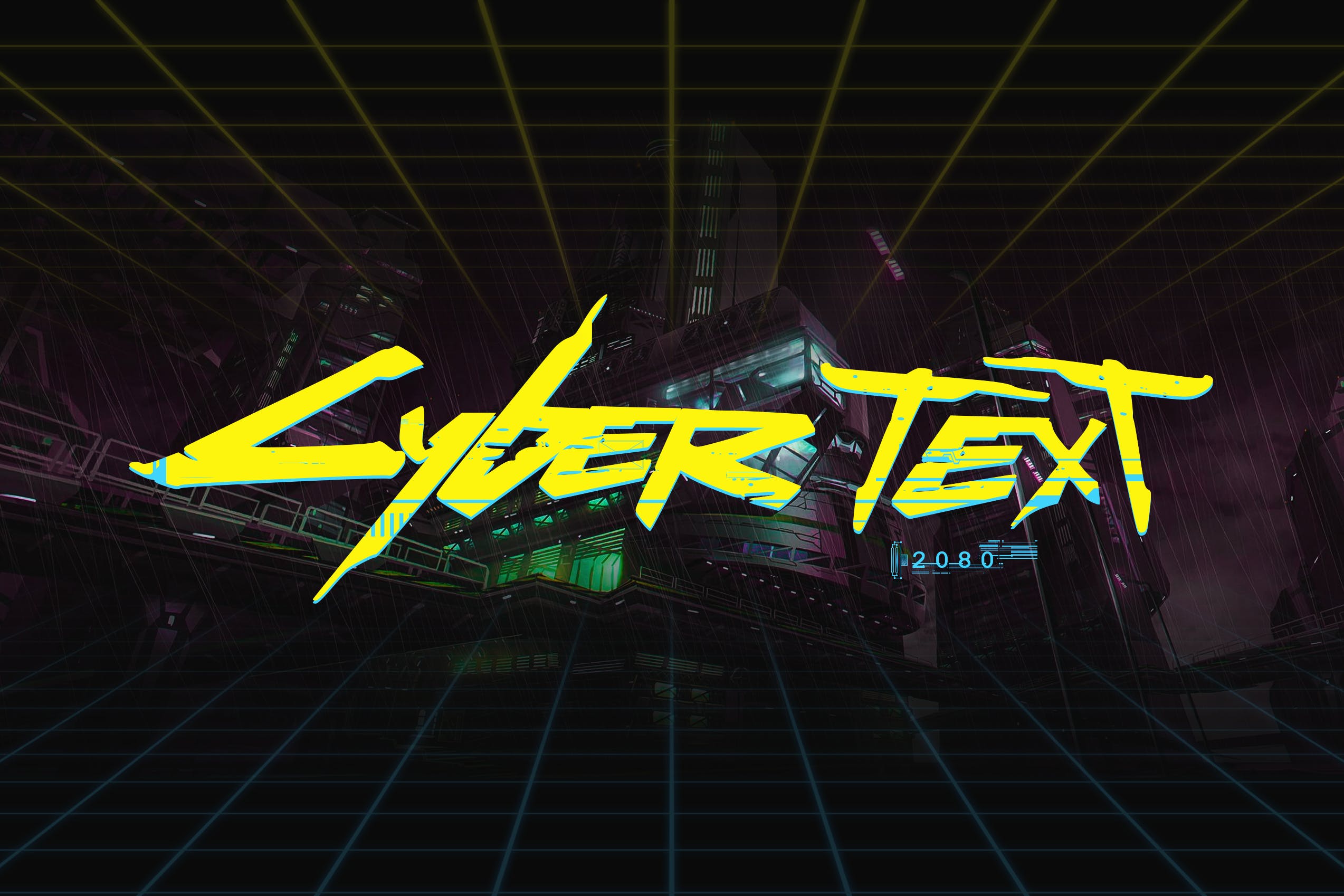 酷炫的朋克文字效果样式