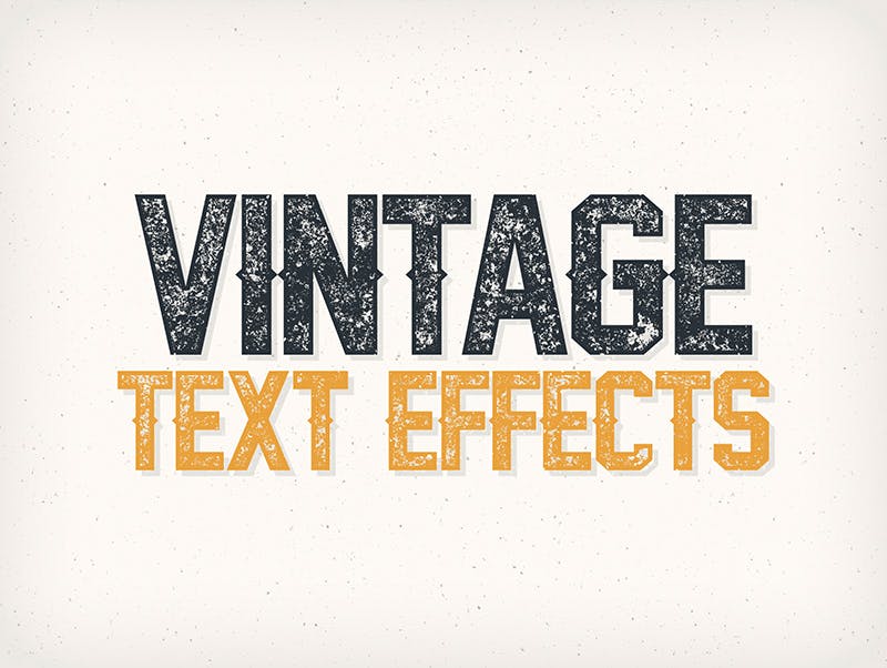 抽象复古的PS字体图层样式（PSD）