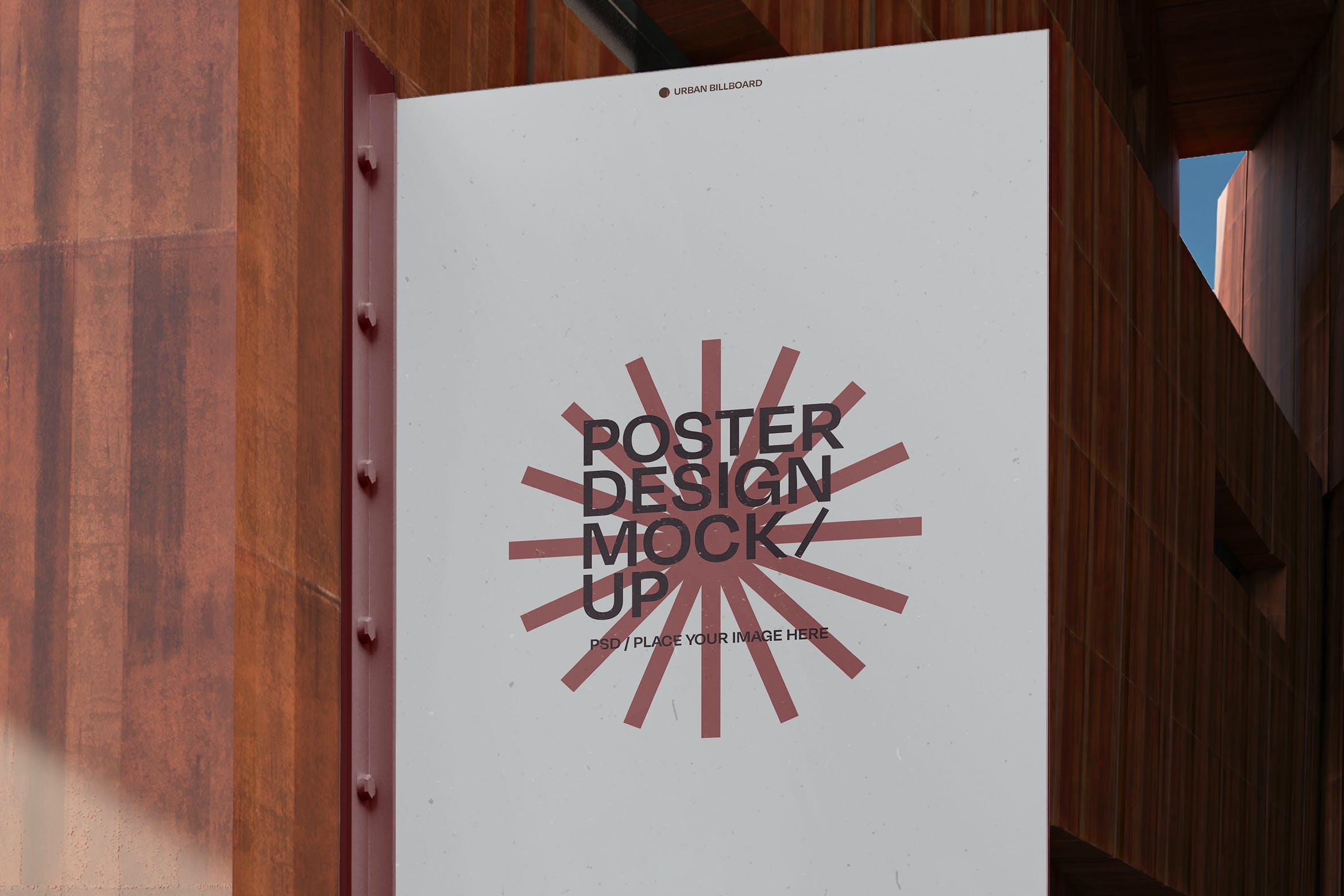 真实场景硬板海报设计样机 Poster Mockup