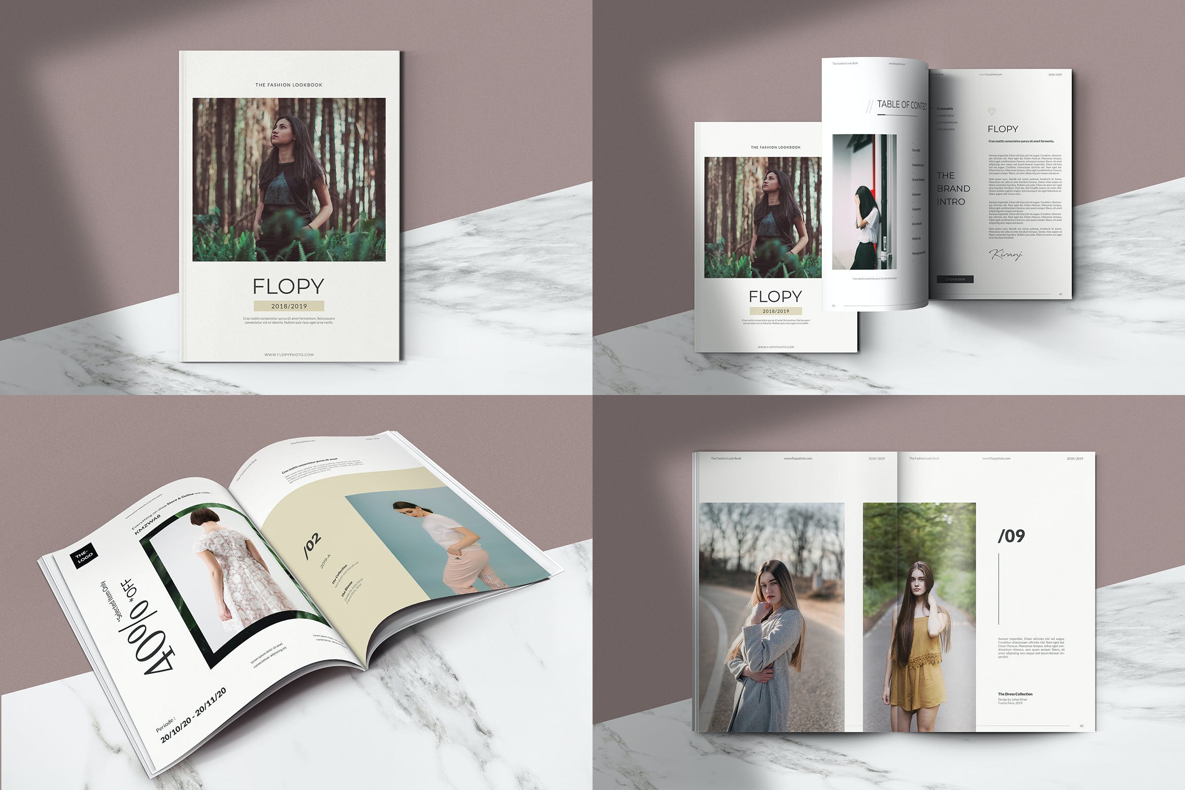 时装杂志/书籍效果图样机 Magazine / Book Mockup