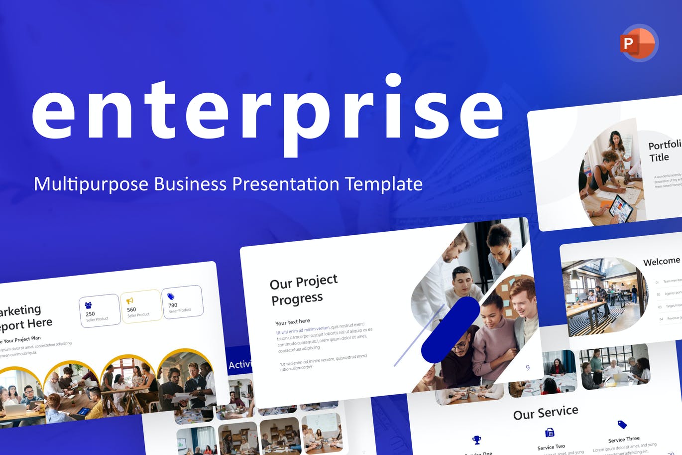 企业商业服务PPT模版