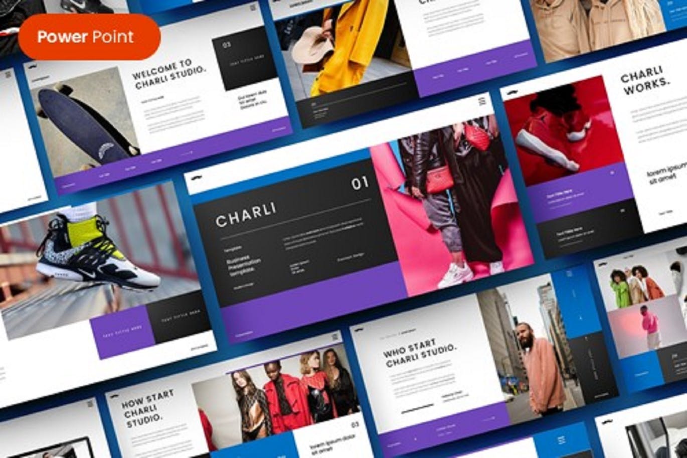 高品质的时尚高端多用途商业商务质感powerpoint幻灯片演示模板（pptx）