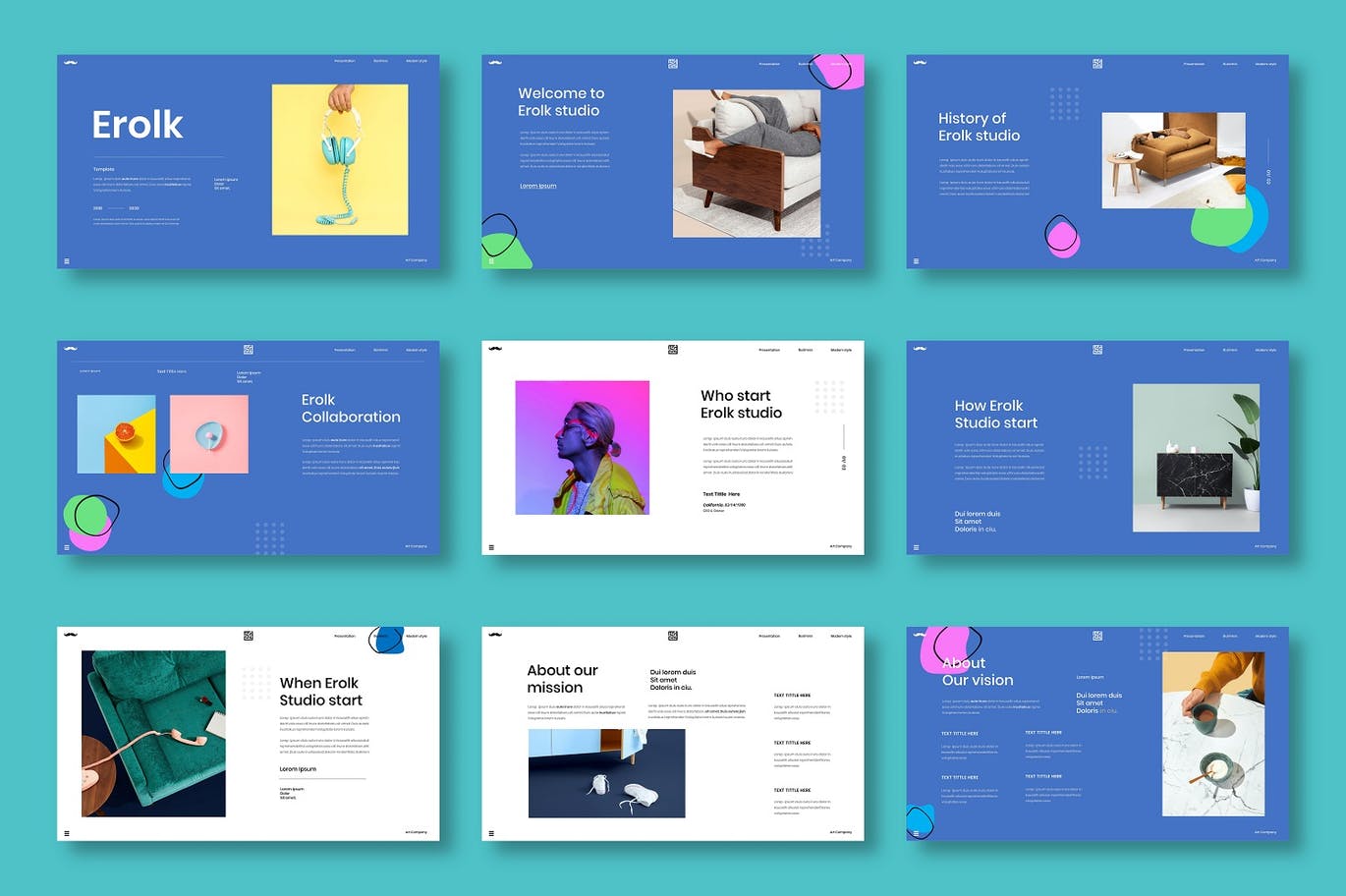 创意企业PPT模板