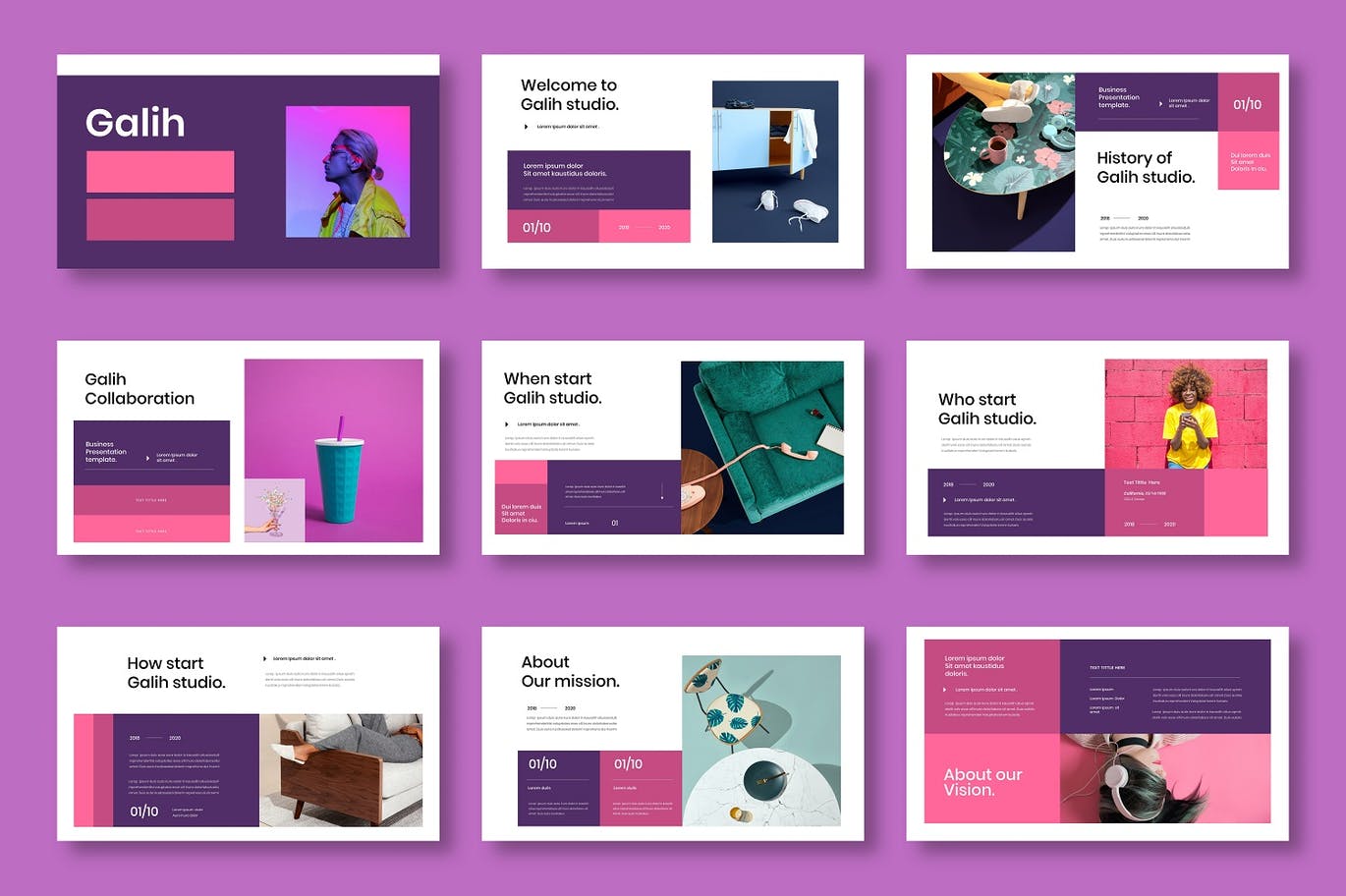 时尚创意广告公司PPT模板