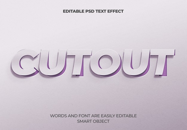 纸张剪贴文字效果样式[PSD]