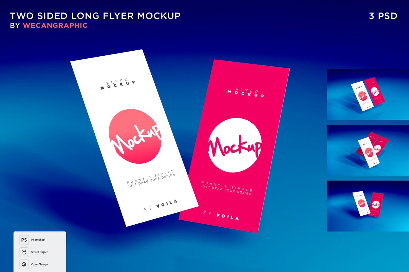 活动宣传单效果图设计样机 Flyer Mockup