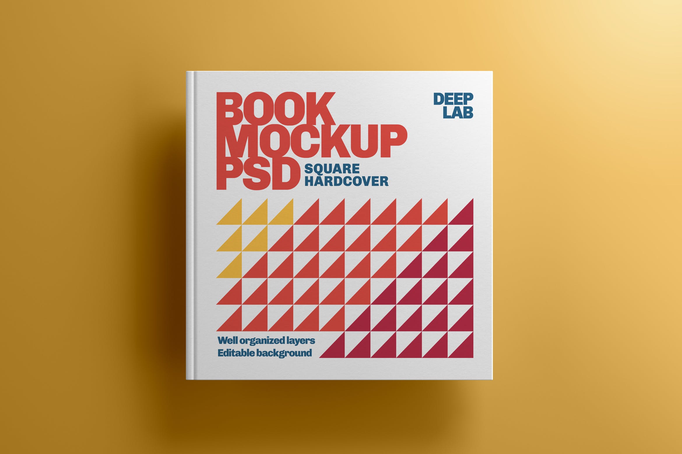 方形尺寸精装硬封书籍展示样机v1 Square Book Hardcover Mockup