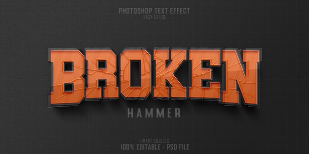 破碎的3D文本样式[PSD]