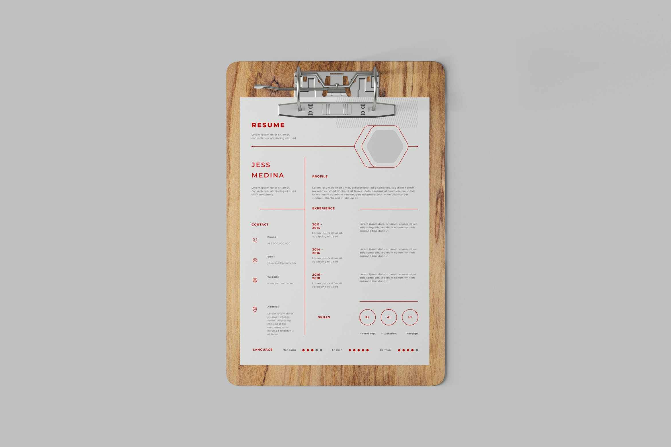 A4尺寸纸张剪贴板效果图样机 A4 Paper Clipboard Mockups