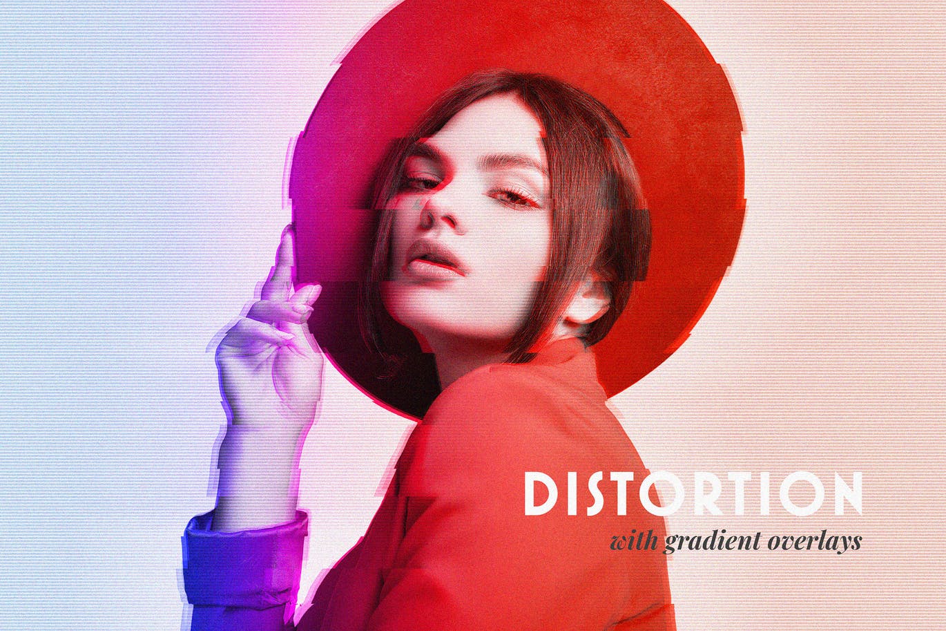 高品质的抖音小视频渐变RGB失真小故障图层样式