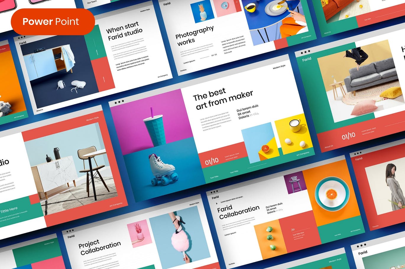 时尚高端清新简约多用途的高品质powerpoint幻灯片演示模板（pptx）