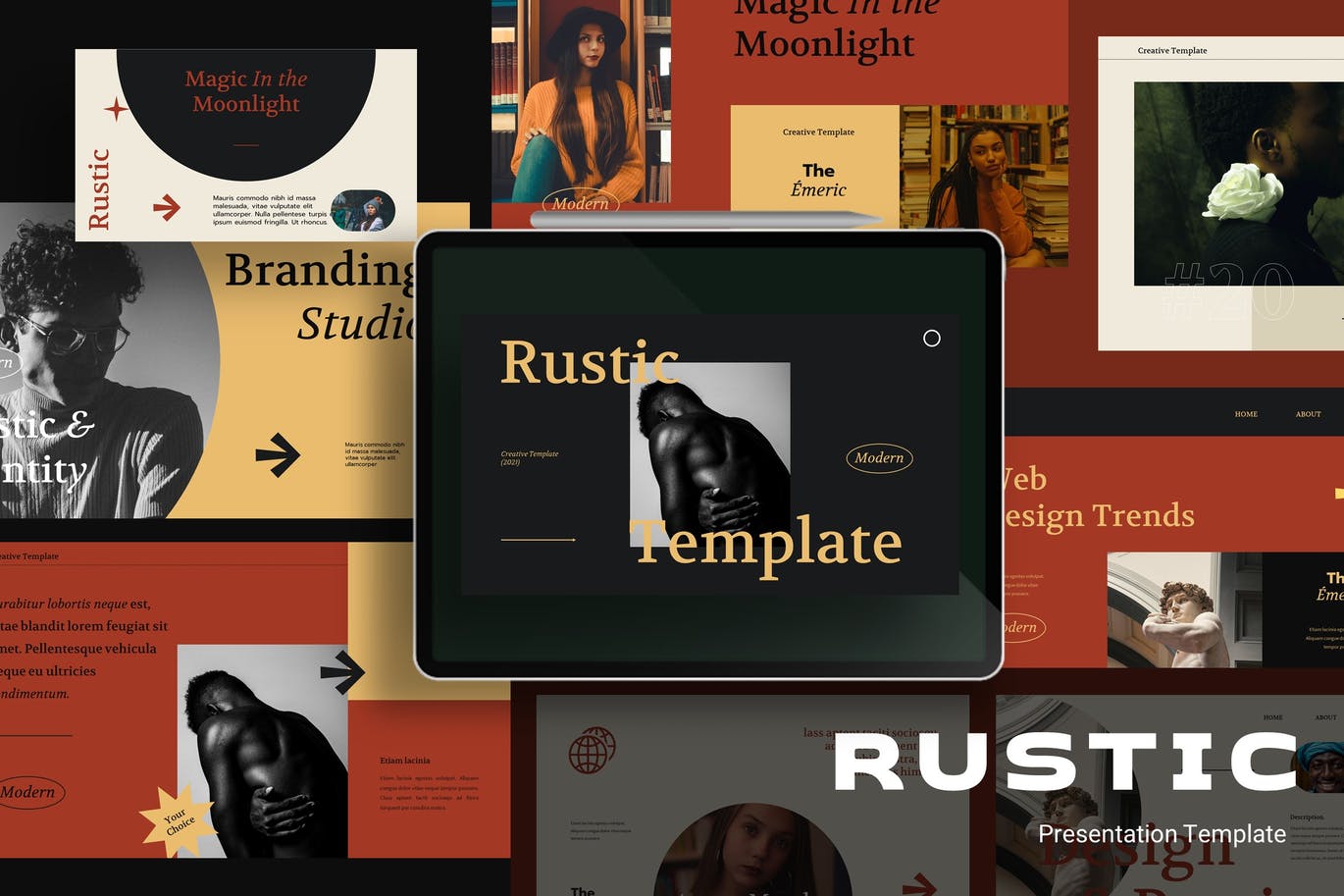 时尚高端专业的优雅高品质powerpoint幻灯片演示模板（pptx）