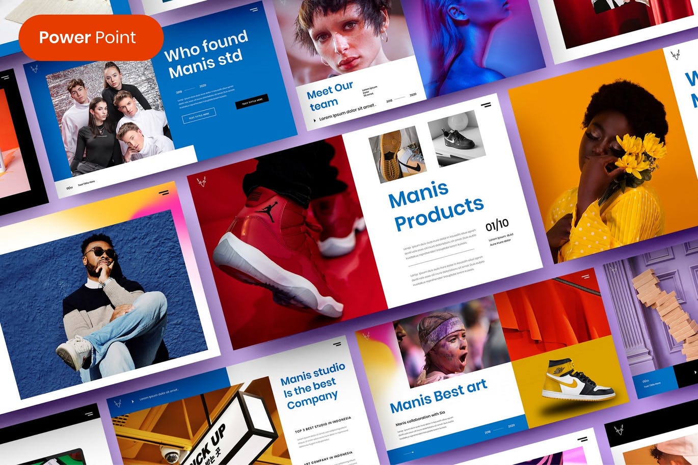 时尚高端简约清新商业商务powerpoint幻灯片演示模板（pptx）