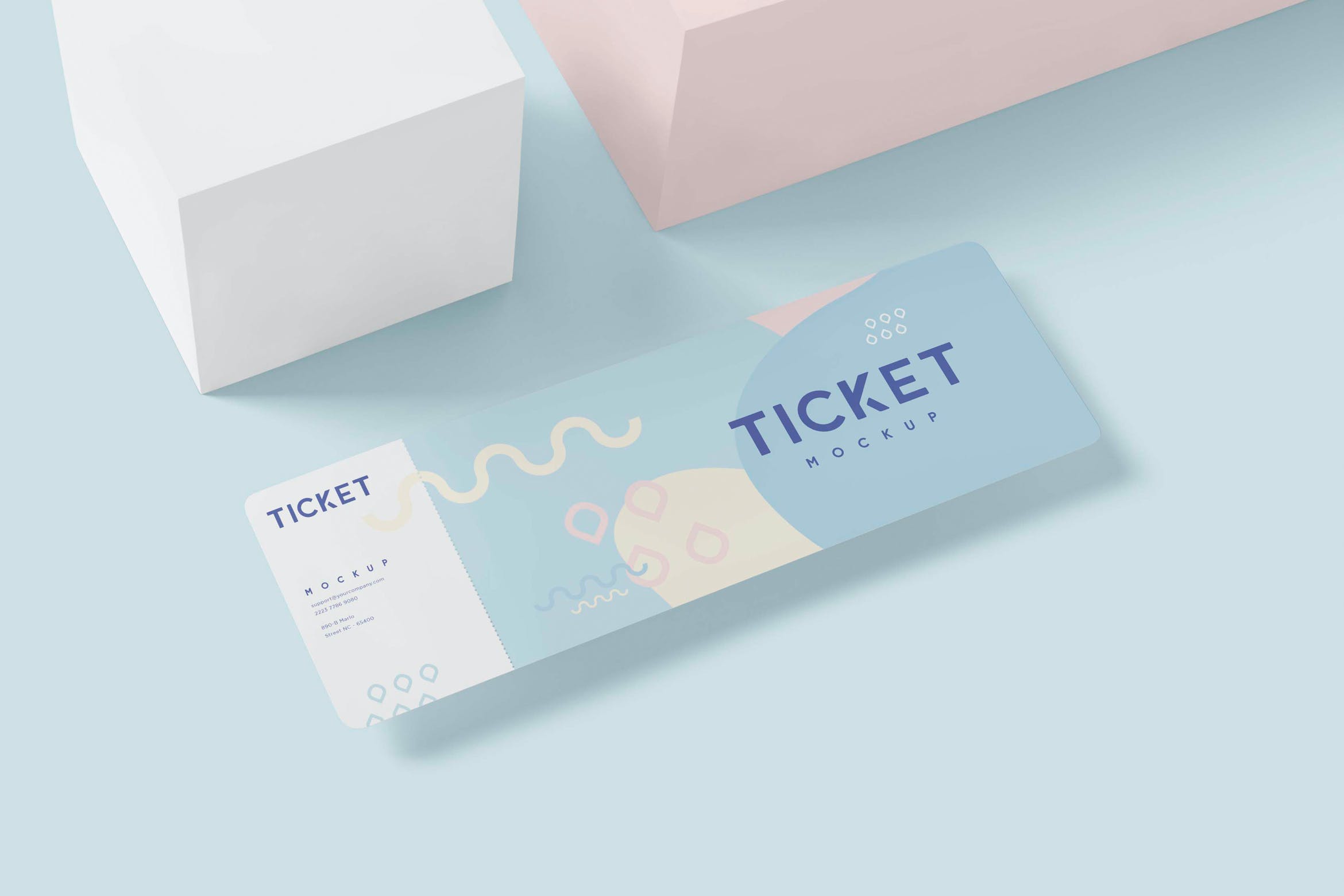 活动门票/优惠券/票券设计样机图合集 Ticket Mockup Set