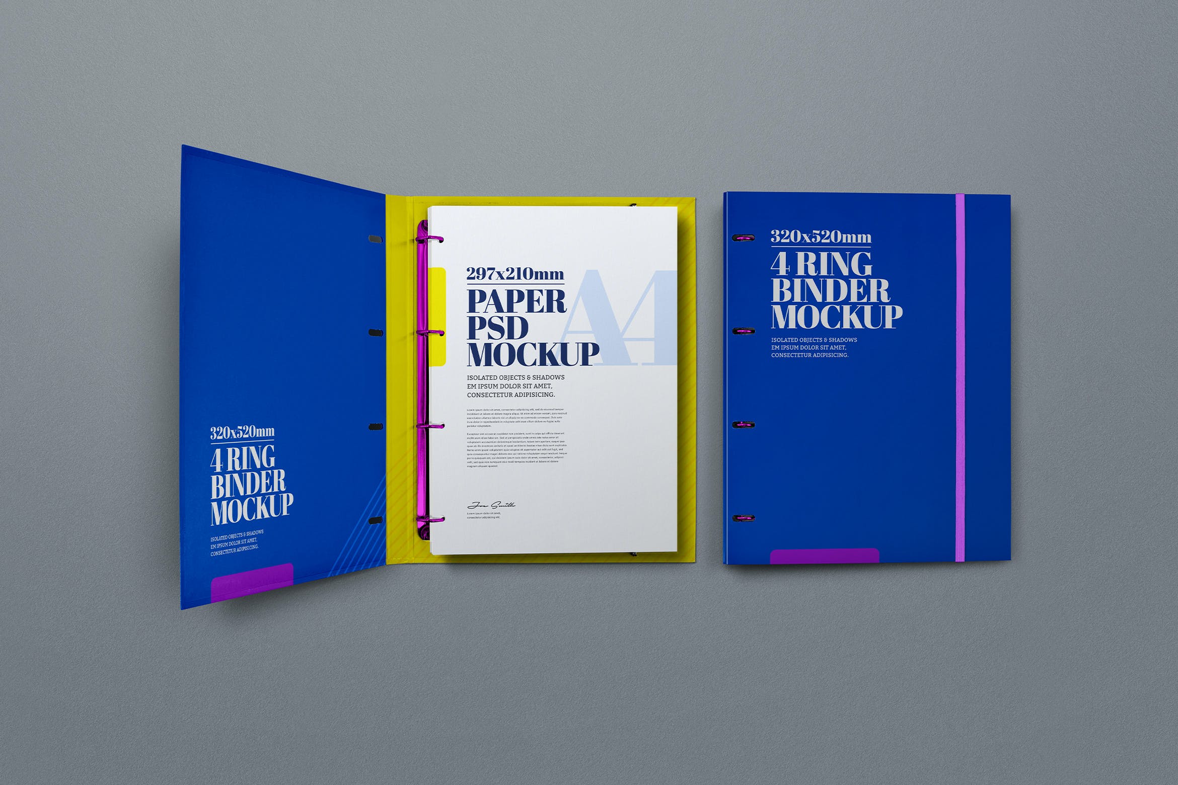 企业文具活页文件夹样机素材 Ring Binder Mockup