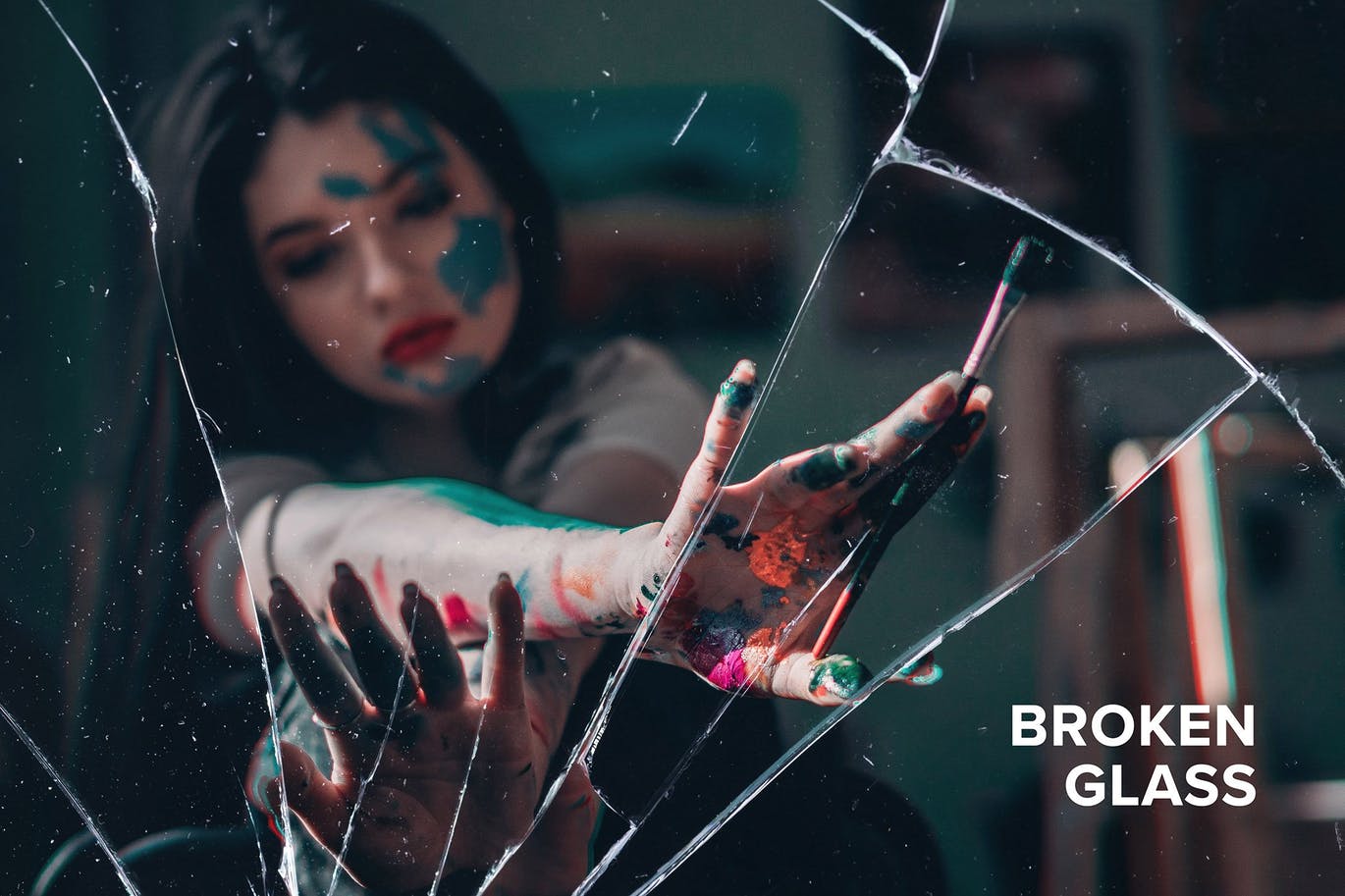 高端逼真质感的高品质破碎玻璃效果图层样式
