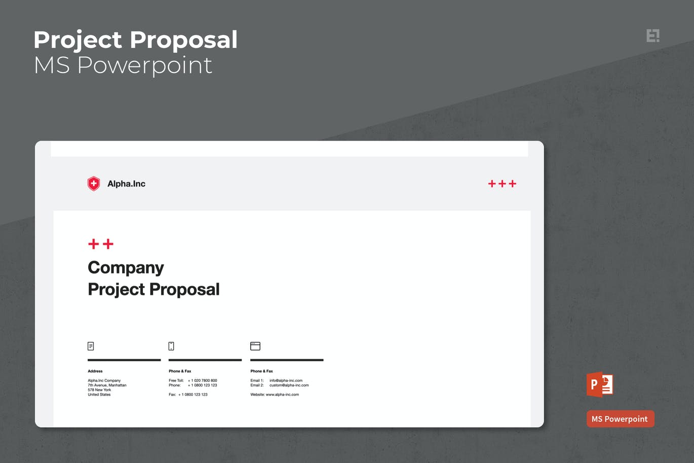 时尚高端简约专业多用途的提案powerp幻灯片演示模板（pptx）