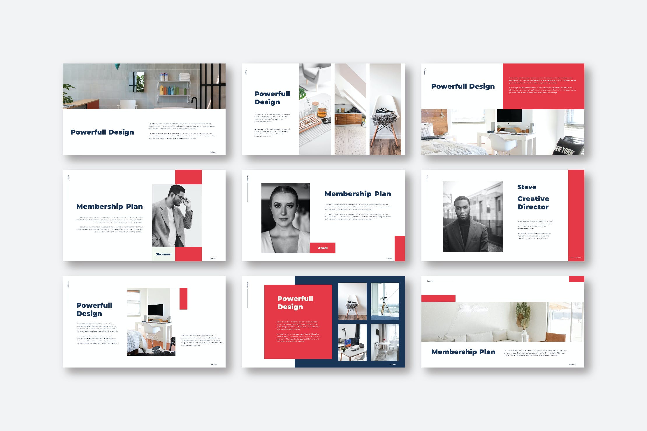 室内设计展示ppt模板