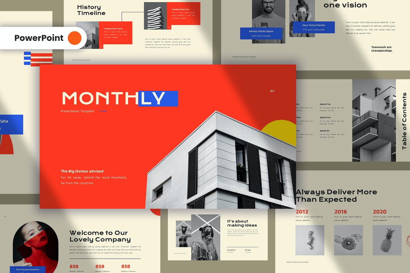 时尚高端简约清新创意powerpoint幻灯片演示模板（pptx）