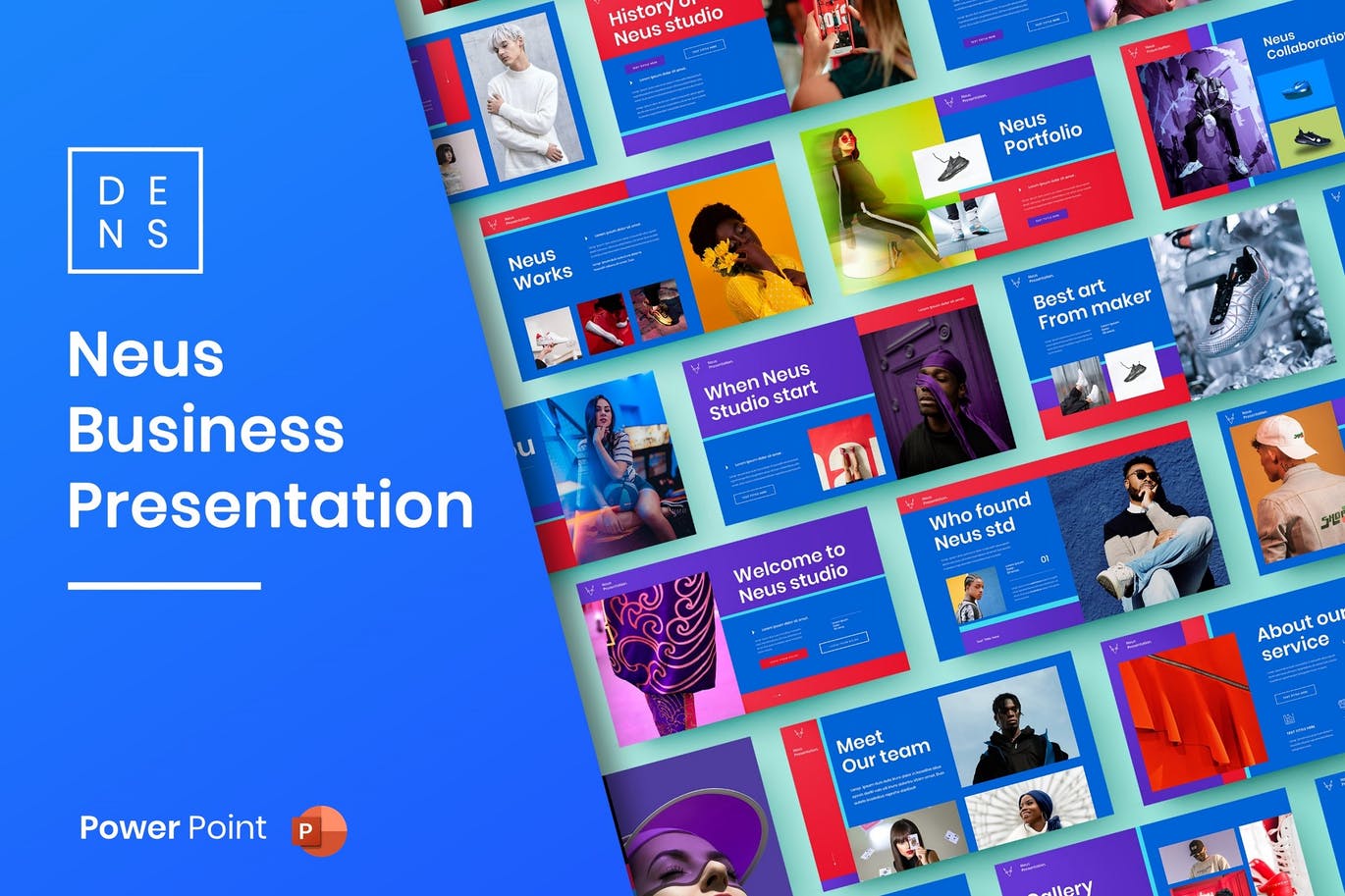 时尚高端绚丽的高品质商业商务powerpoint幻灯片演示模板（pptx）